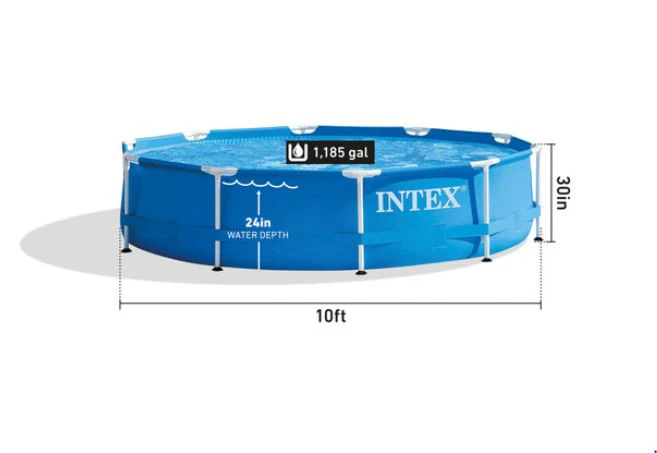 INTEX (28200) Round Above Ground Swimming Pool 10ft x 2.5ft - Image 3