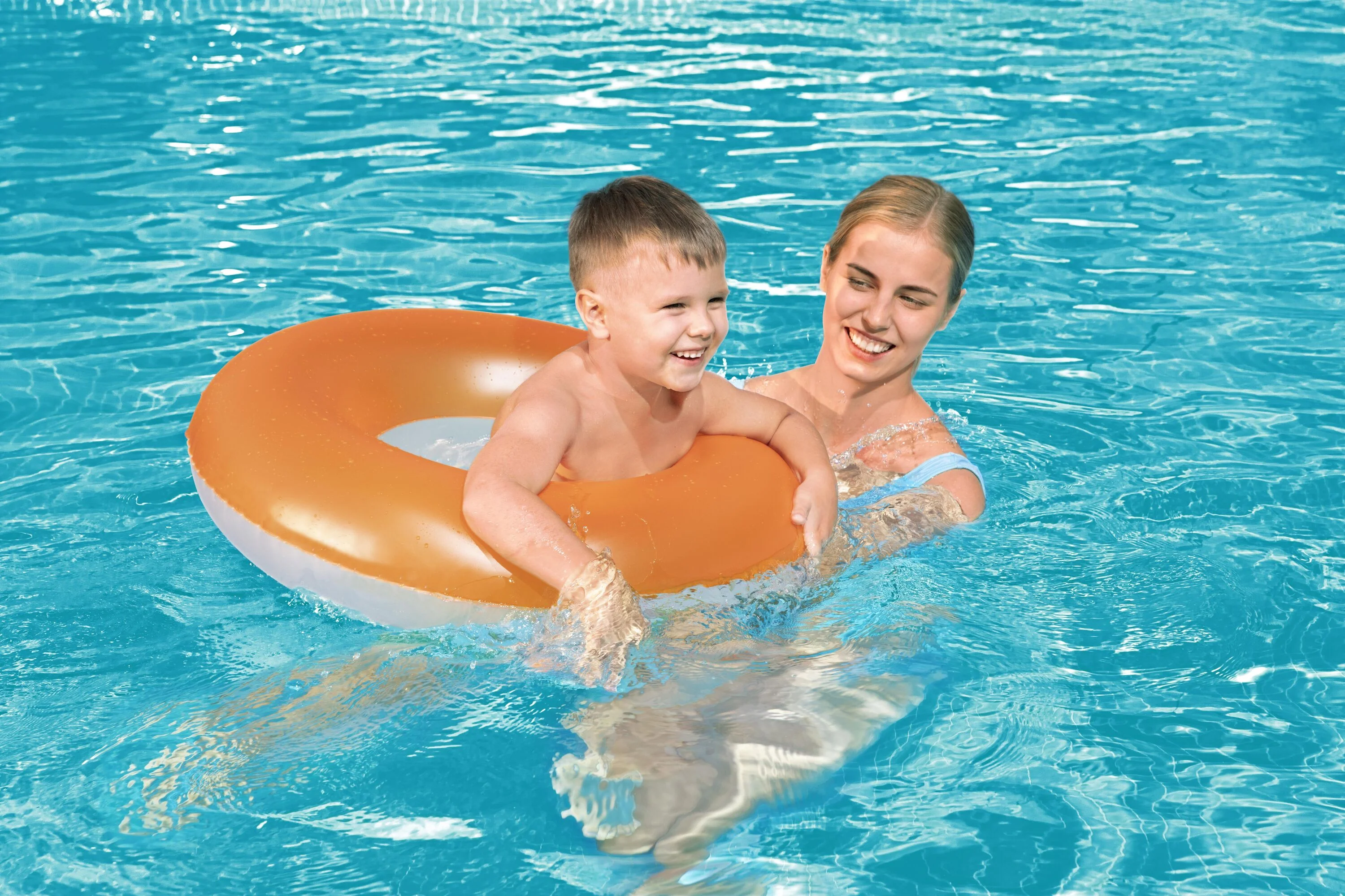 36024 Bestway® Φ30"/Φ76cm Frosted Neon Swim Tube - Image 3