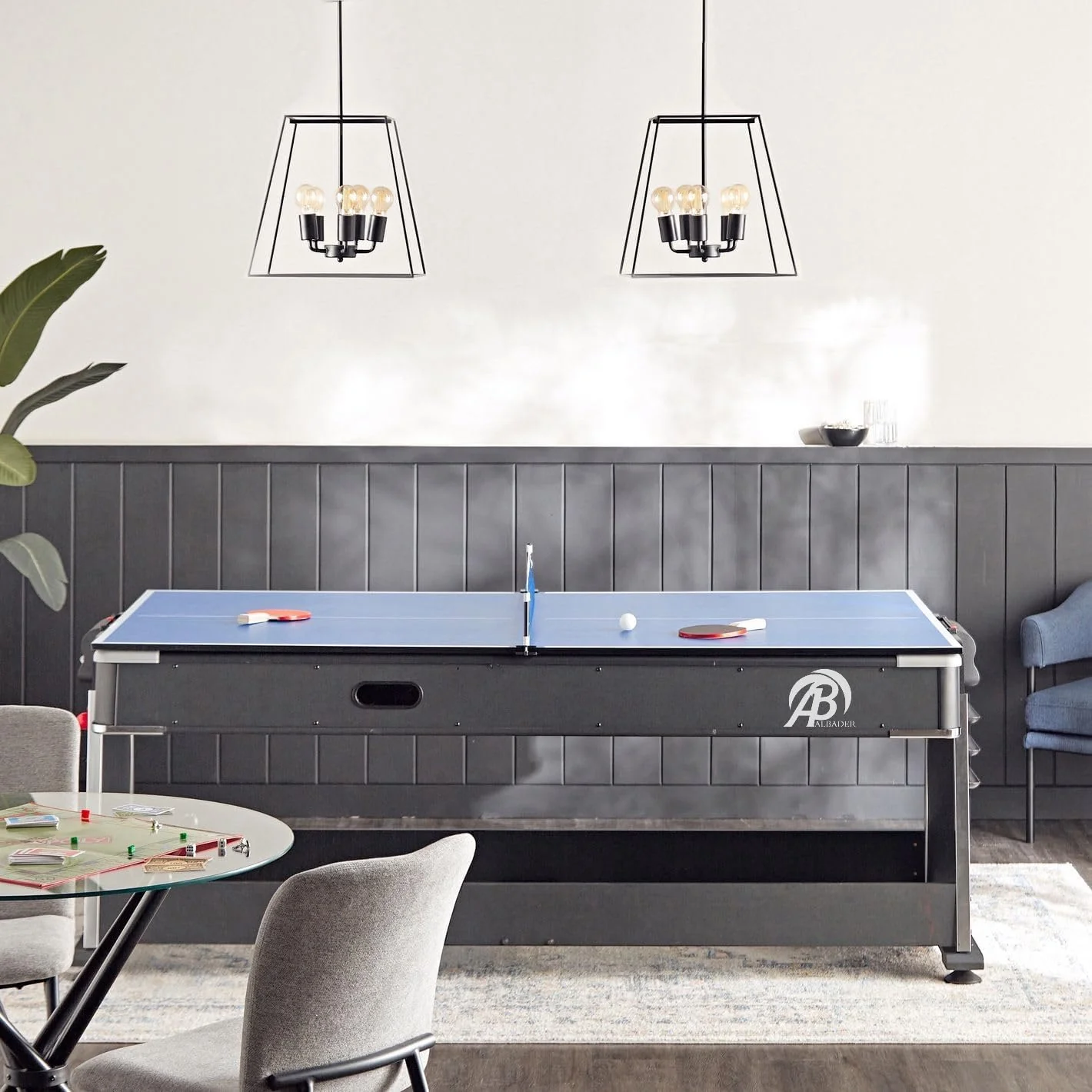 4-in-1 Multi Gaming Table (Pool + Table Tennis + Air Hockey + Office Table) (6.8 ft x 3.67 ft x 2.67 ft (With wooden packing )) - Image 7