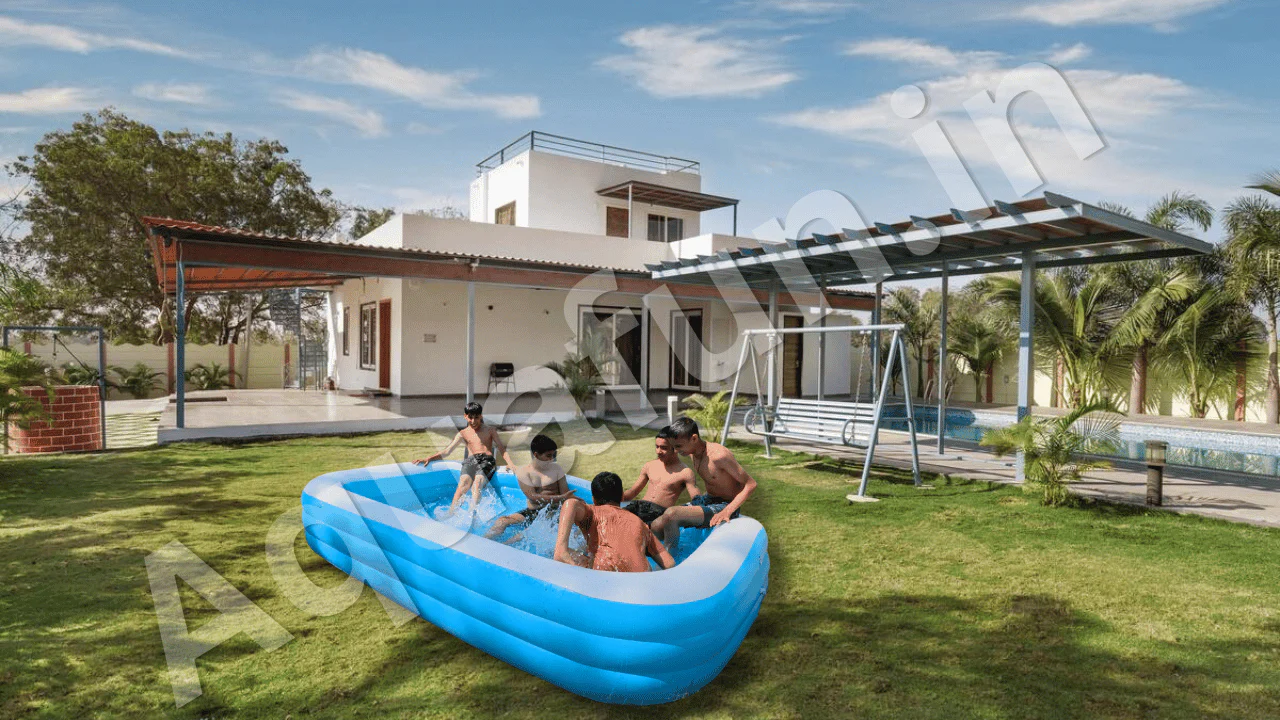 54009 Bestway Inflatable pool 10ft x 6ft x 22inch Blue Rectangular Pool with Free Electrical Pump