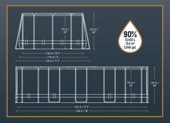 56716 swimming pool Swim Vista Series™ 18 FT x 9 Ft x 4ft - Image 10