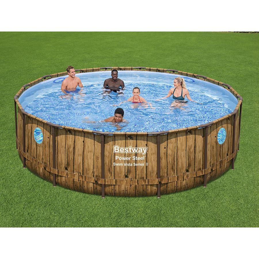 56725 Round Bestway Readymade Swimming pool in India Power Steel 16 Ft x 4 Ft - Image 2
