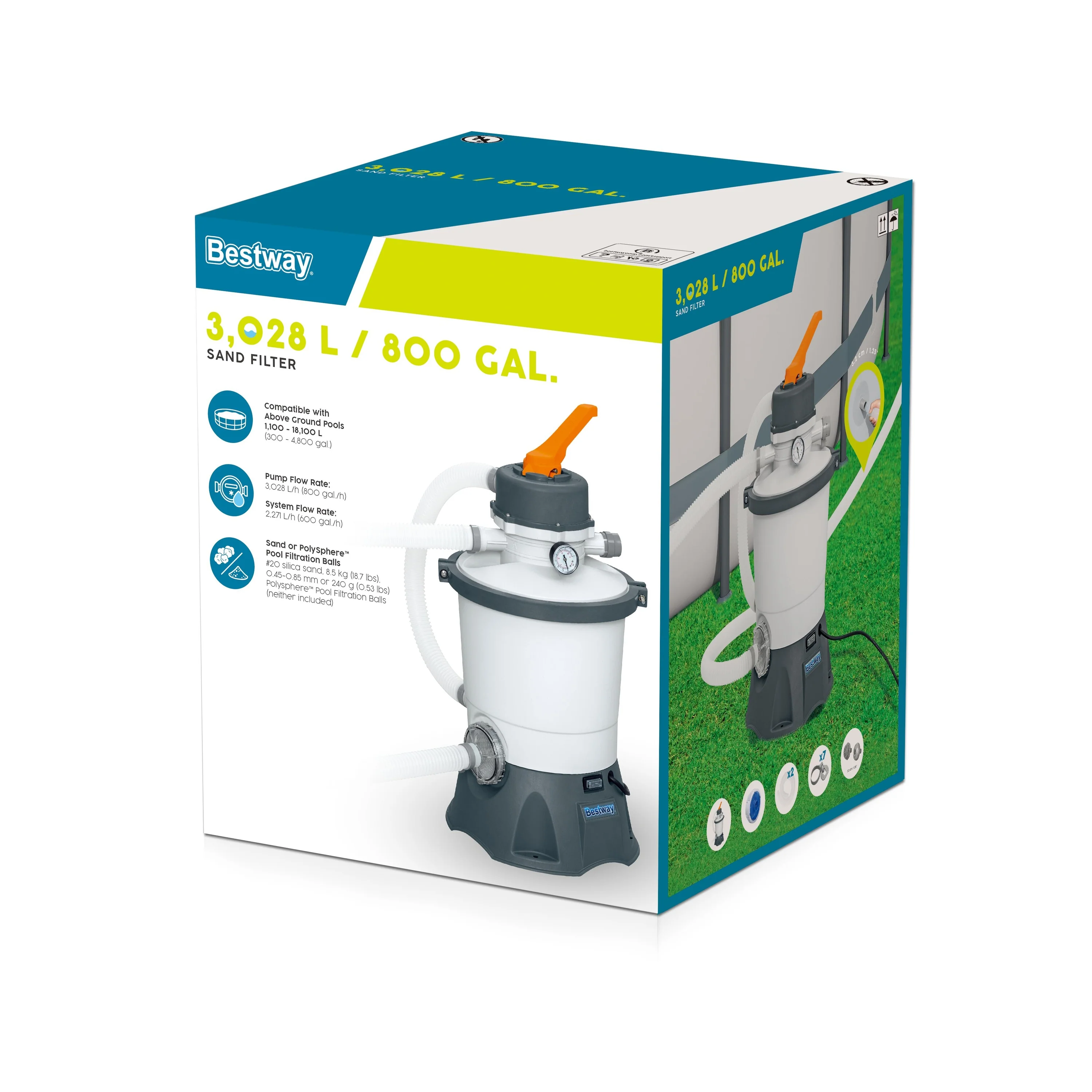 58515 Bestway® 3028L/800gal Sand Filter - Image 4