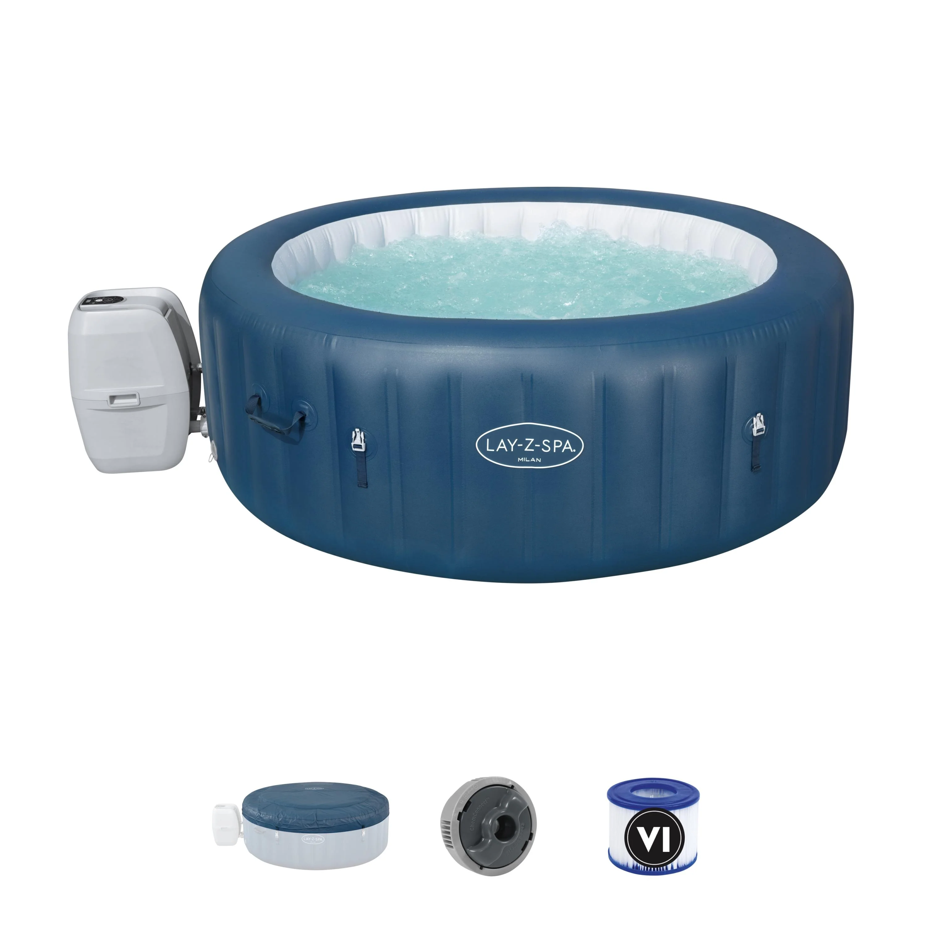 60029 Lay-Z-Spa® 77" x 28"/1.96m x 71cm Milan Airjet Plus - Image 8