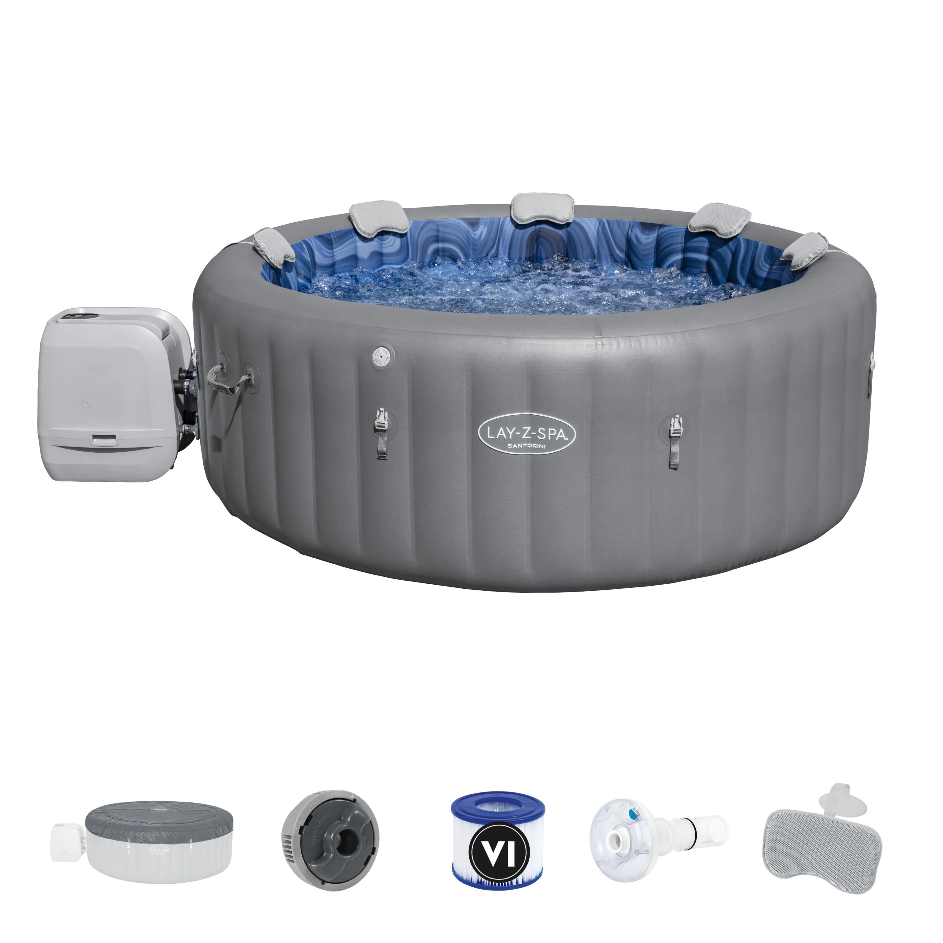 60075 Lay-Z-Spa® 85"x31.5"/2.16m x 80cm Santorini Hydrojet Pro - Image 14