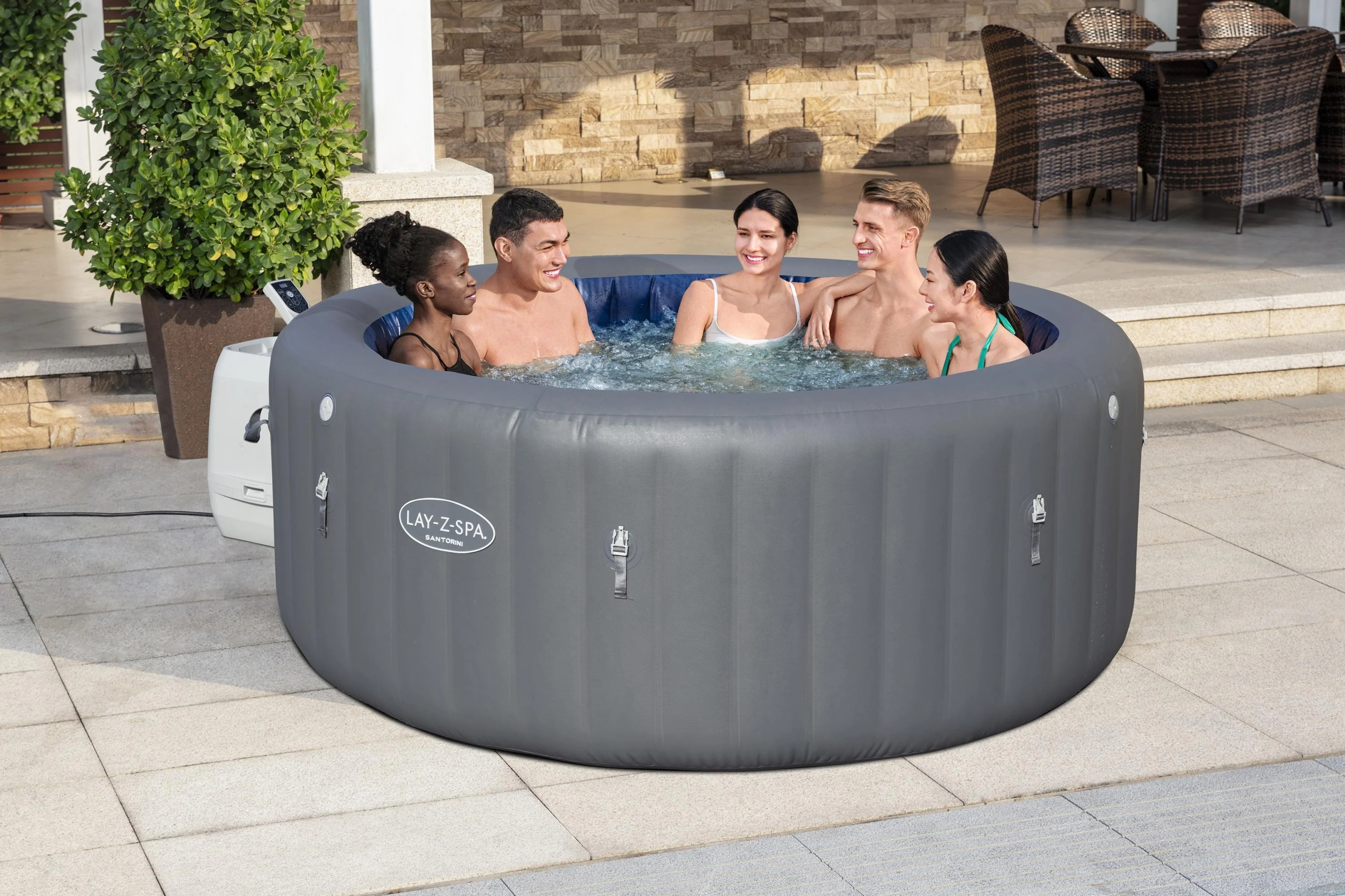 60075 Lay-Z-Spa® 85"x31.5"/2.16m x 80cm Santorini Hydrojet Pro - Image 5