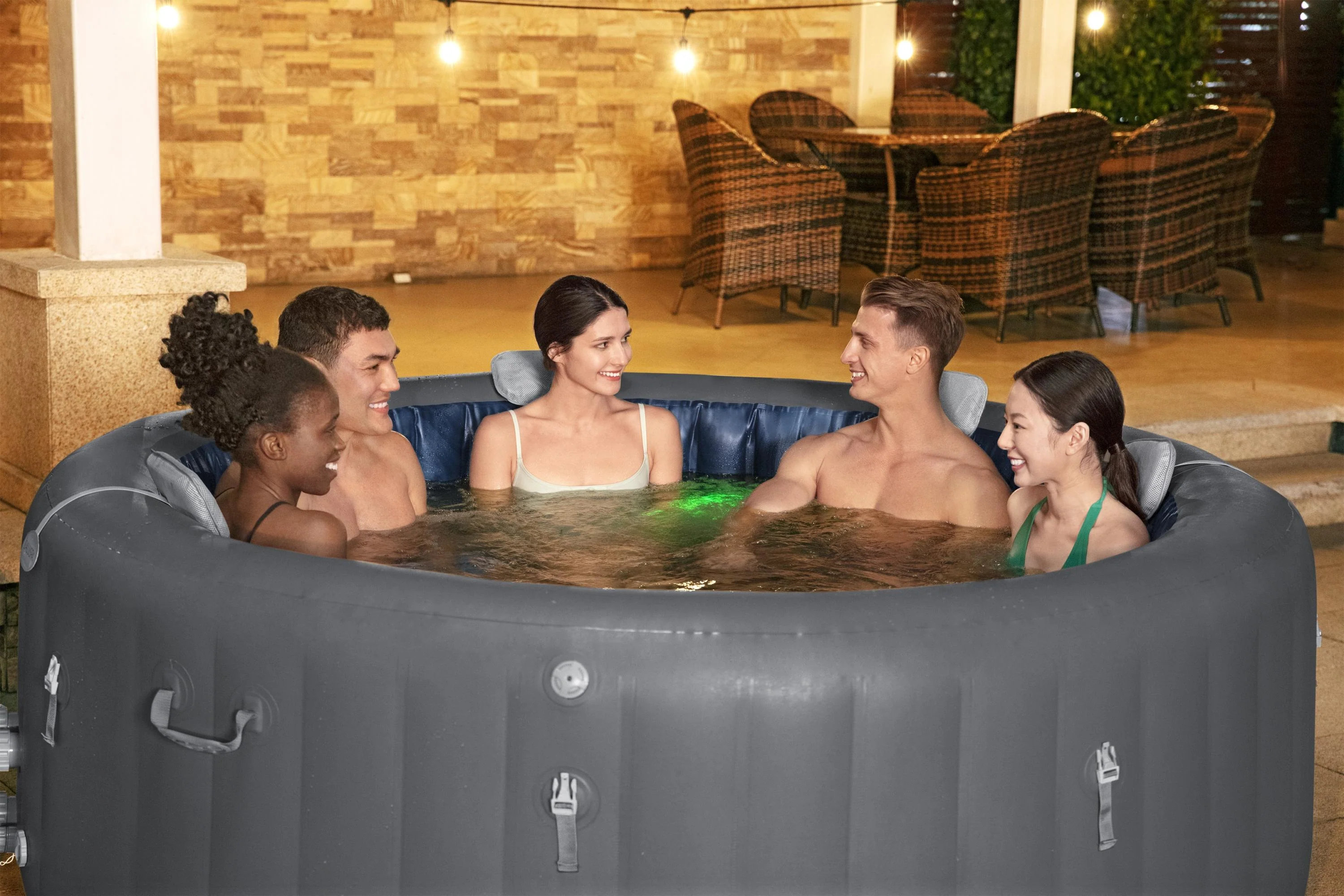 60075 Lay-Z-Spa® 85"x31.5"/2.16m x 80cm Santorini Hydrojet Pro - Image 9