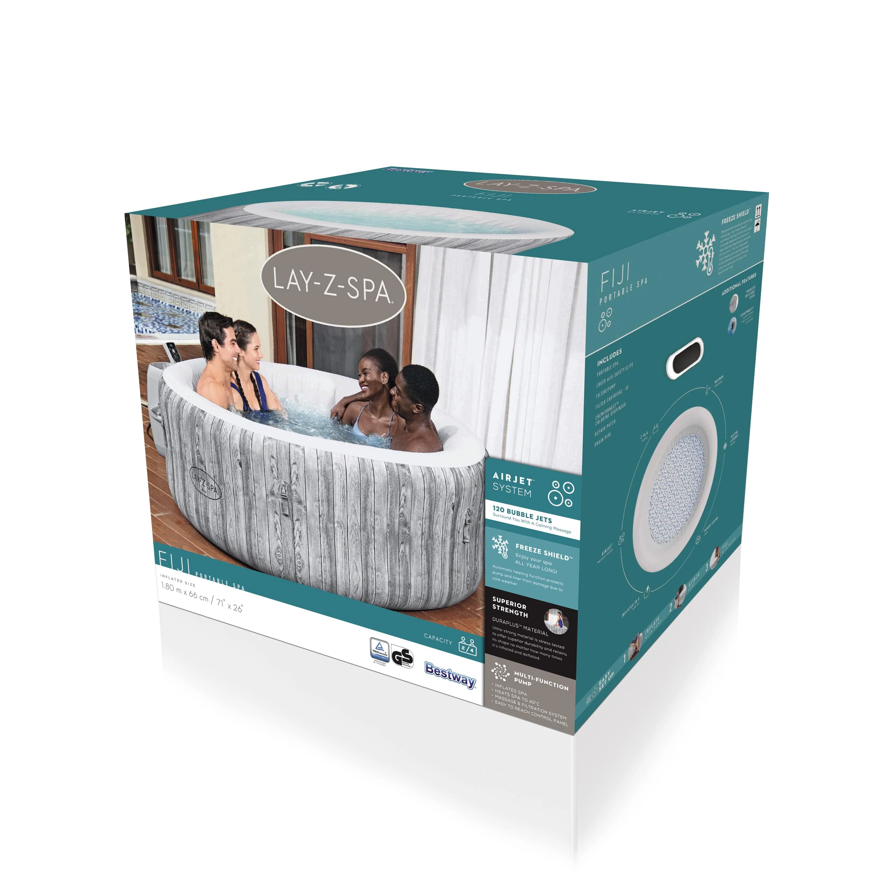 60085 Lay-Z-Spa® 71" x 26"/1.80m x 66cm Fiji AirJet - Image 6