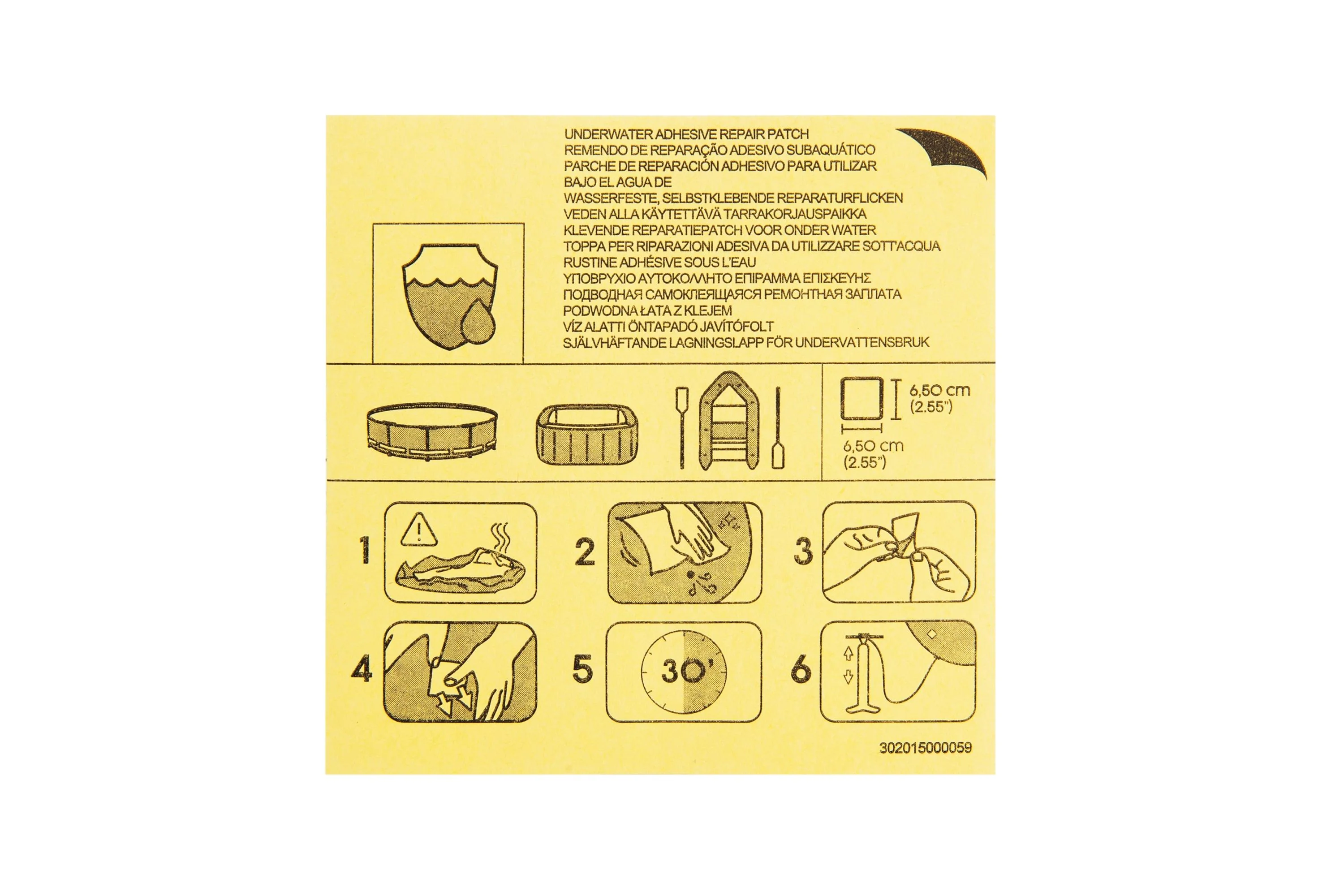 Bestway® 2.5" x 2.5"/6.5cm x 6.5cm Underwater Adhesive Repair Patch - Image 5