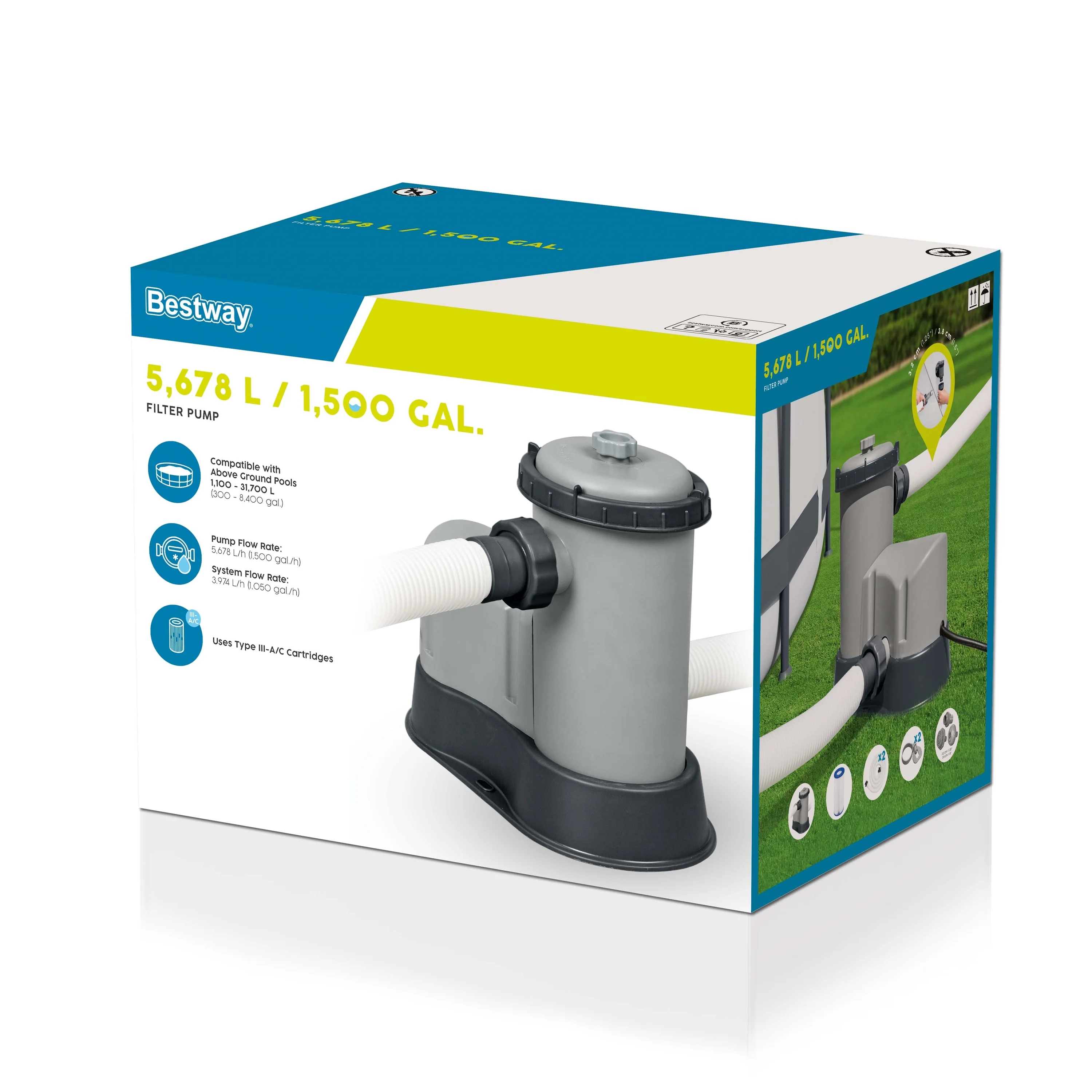 Bestway(58389) 5,678 L Above Ground Pool Filter Pump - Image 6