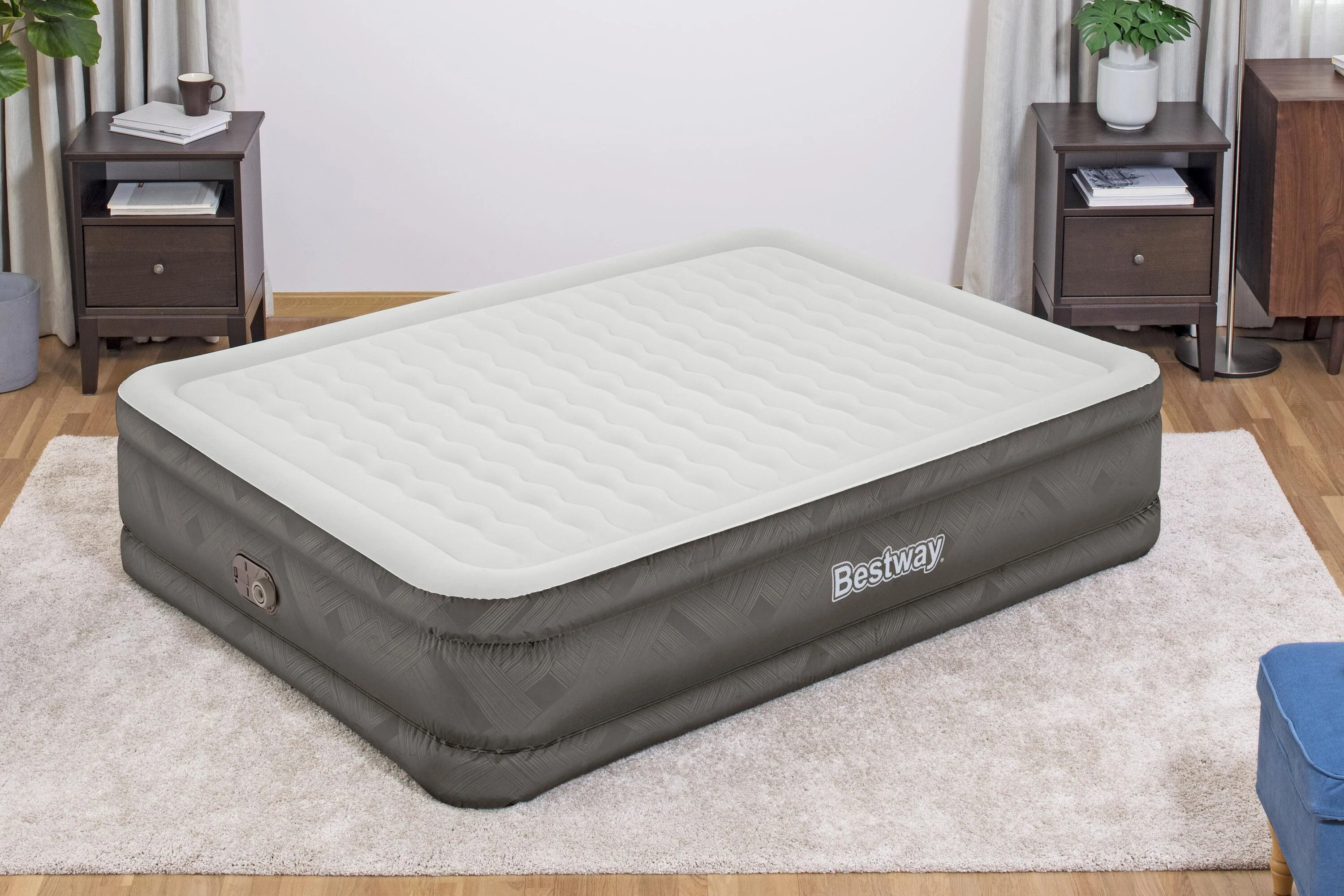 (69050) Bestway® 80" x 60" x 18"/2.03m x 1.52m x 46cm Fortech Air Mattress Queen Built-in AC pump - Image 12
