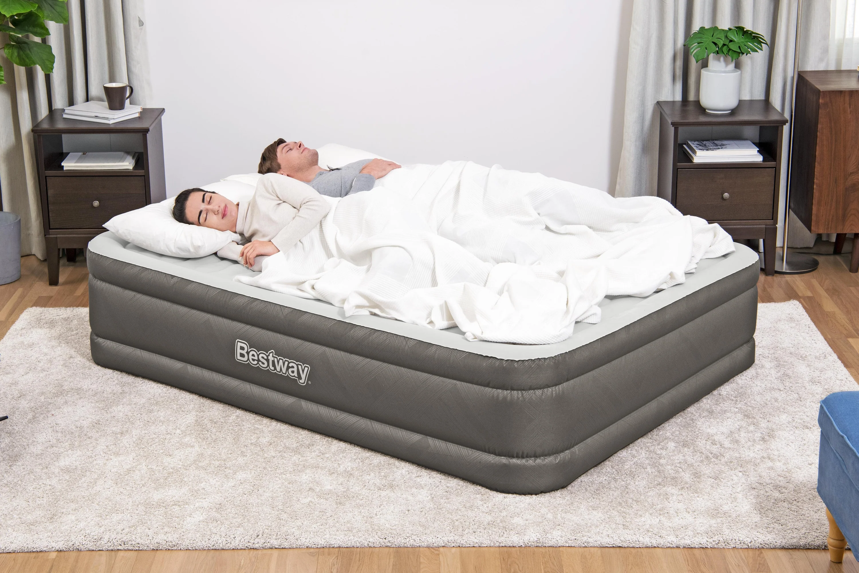 (69050) Bestway® 80" x 60" x 18"/2.03m x 1.52m x 46cm Fortech Air Mattress Queen Built-in AC pump - Image 15