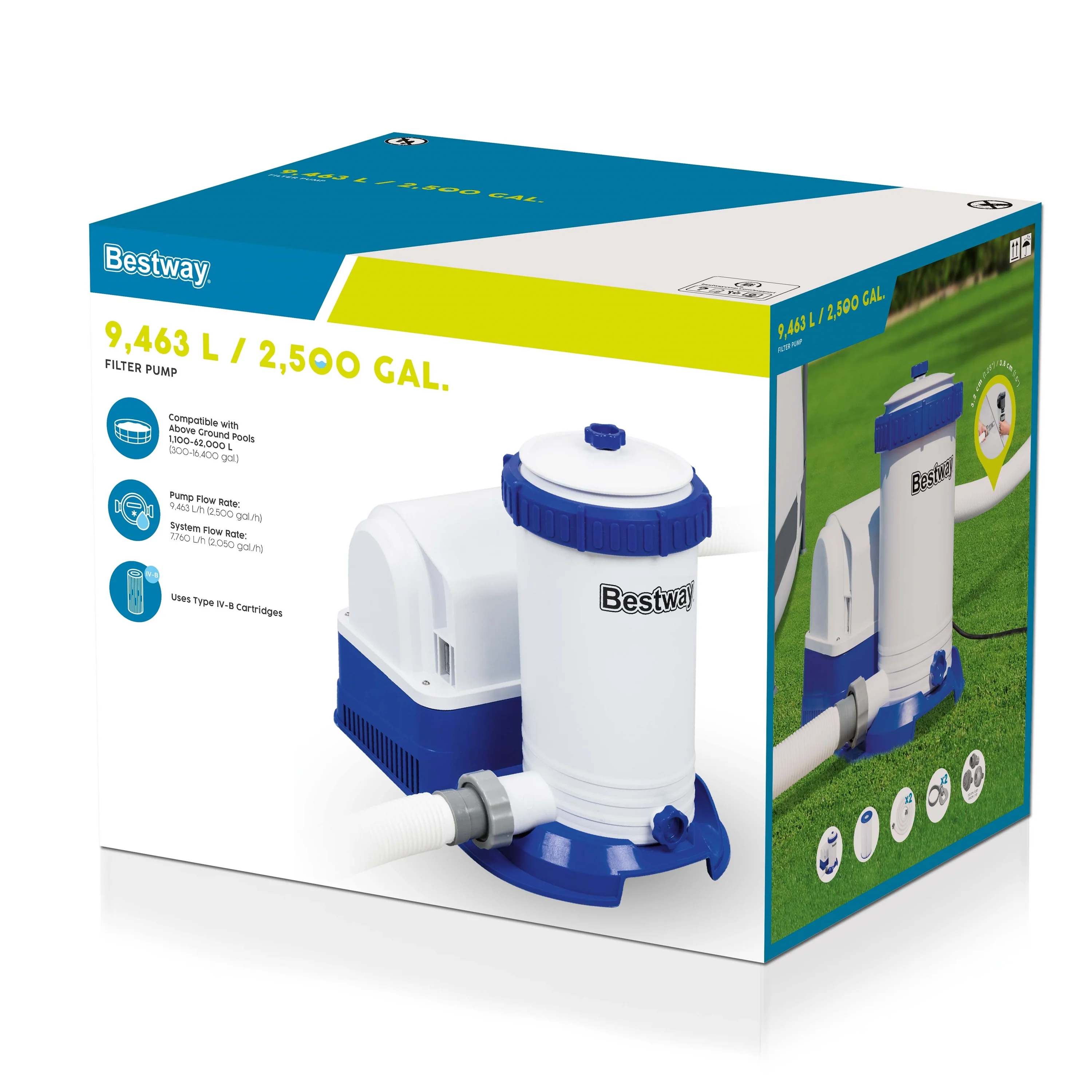Bestway(58391) 9,463 L Above Ground Pool Filter Pump - Image 6