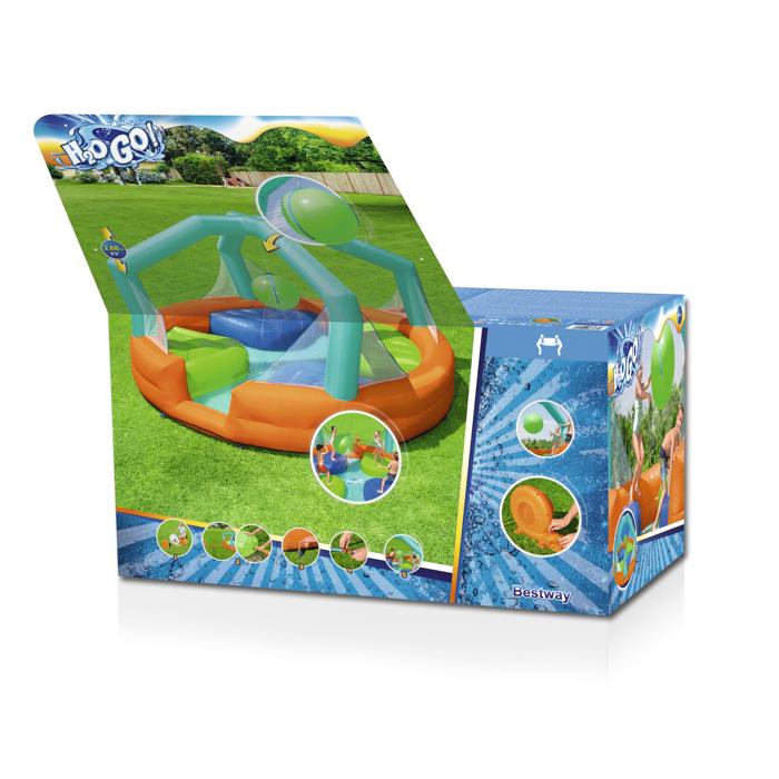 Bestway (53383) Dodge & Drench Water Jumper And Slide For Kids  14 ft. 9 in. x 14 ft. 9 in. x 8 ft. 9 in - Image 3