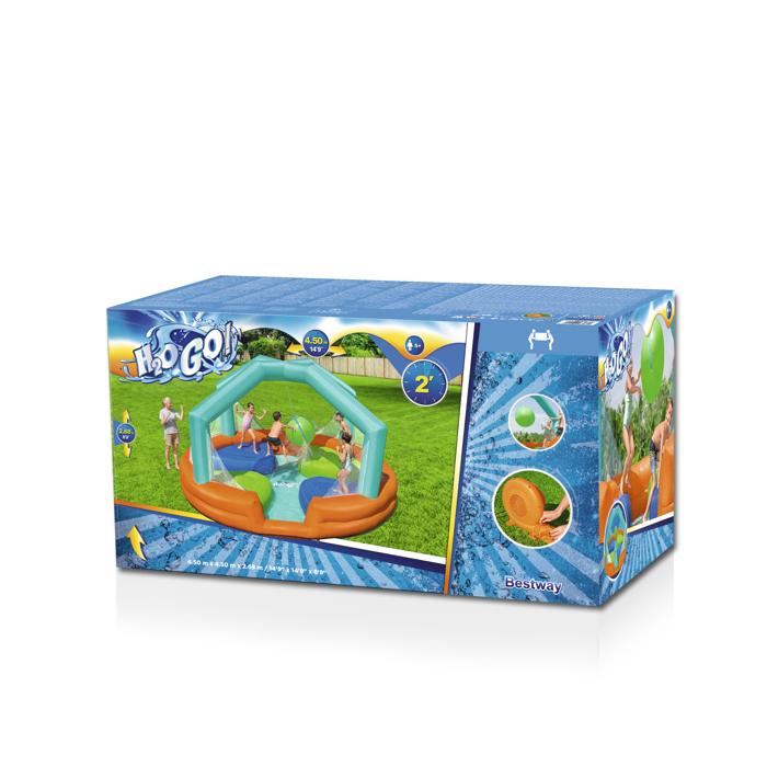 Bestway (53383) Dodge & Drench Water Jumper And Slide For Kids  14 ft. 9 in. x 14 ft. 9 in. x 8 ft. 9 in - Image 4