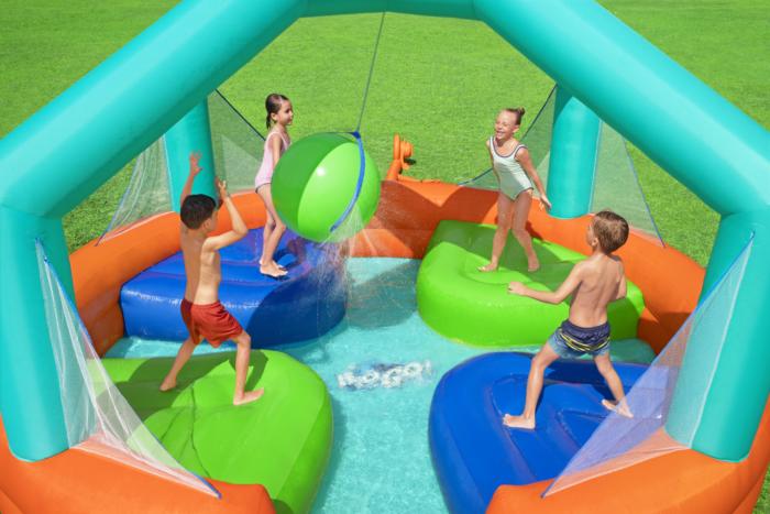 Bestway (53383) Dodge & Drench Water Jumper And Slide For Kids  14 ft. 9 in. x 14 ft. 9 in. x 8 ft. 9 in - Image 6