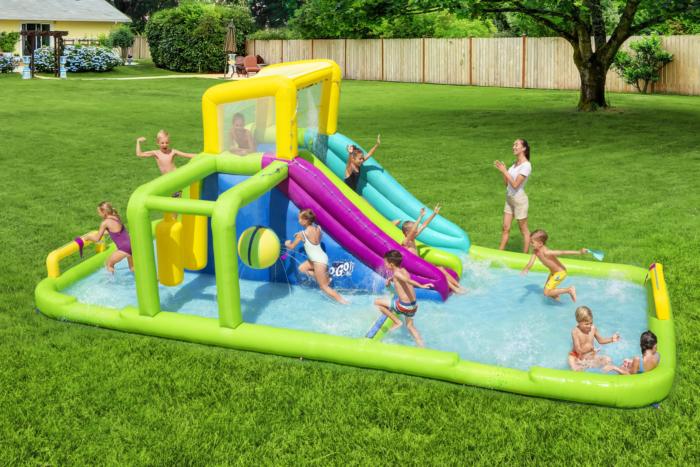 Bestway (53387)  23'4" x 10'2" x 8'8" Splash Course Mega Water Park Jumper And Slider For Kids - Image 2