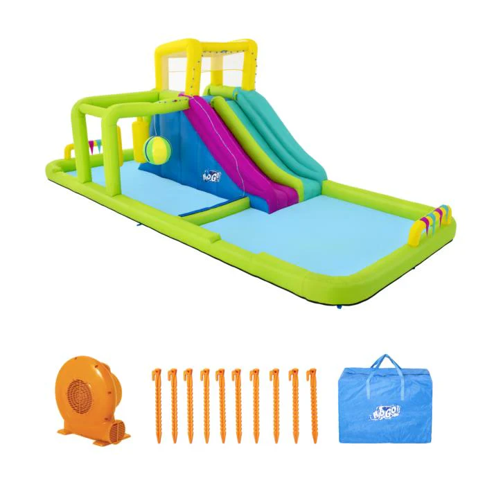 Bestway (53387)  23'4" x 10'2" x 8'8" Splash Course Mega Water Park Jumper And Slider For Kids - Image 4