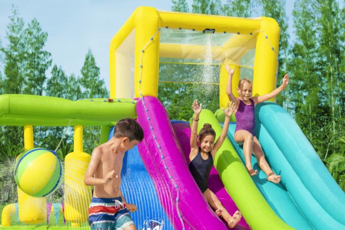 Bestway (53387)  23'4" x 10'2" x 8'8" Splash Course Mega Water Park Jumper And Slider For Kids - Image 8