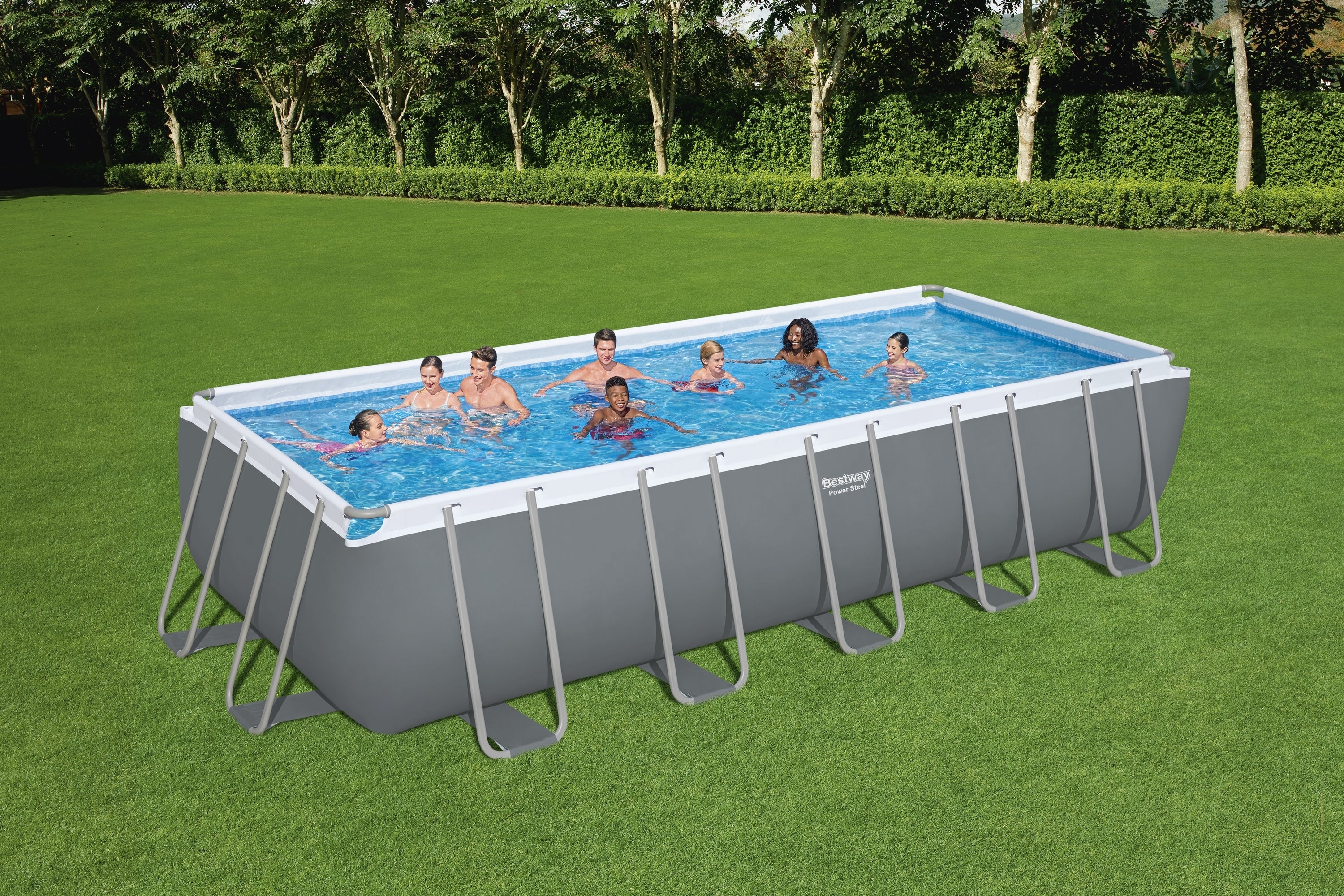 Bestway (5612B) power Steel Portable swimming Pool Size - 21 Ft x 9 Ft x 4.3 Ft - Image 2