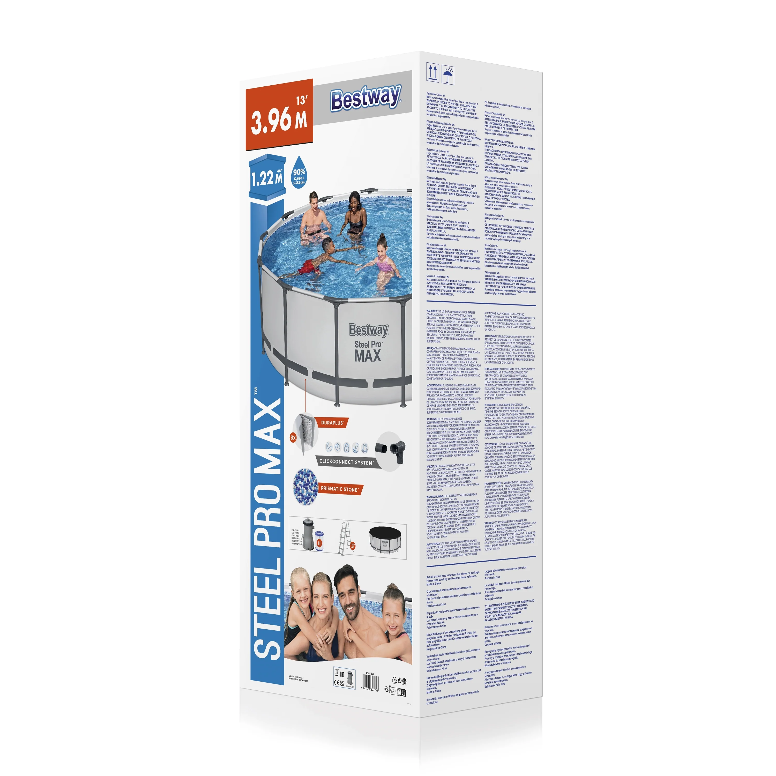 Bestway (5612X) Round Steel Pro MAX™ 14' x 48"/4.27m x 1.22m Pool Set - Image 8