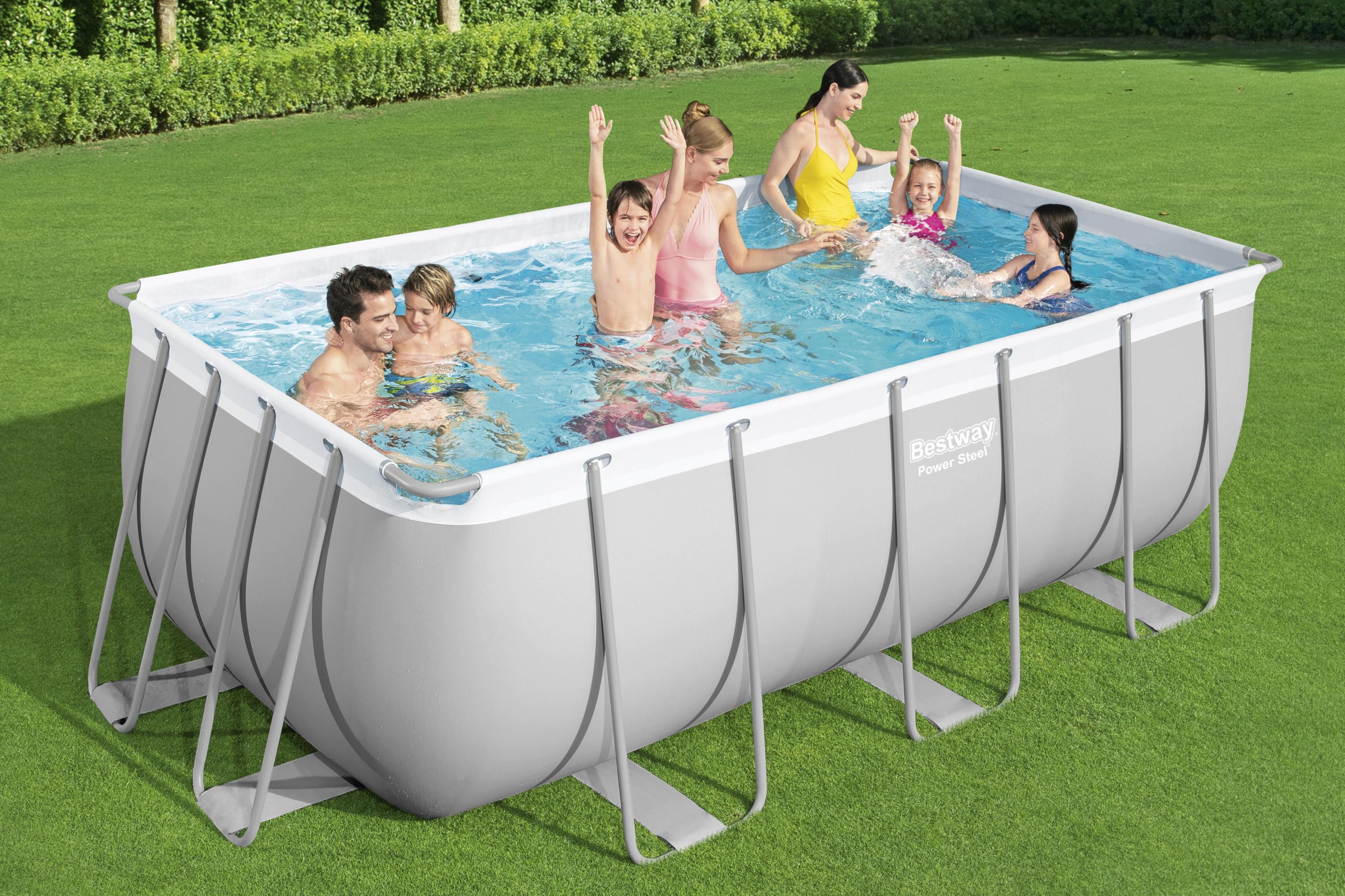 Bestway (56457) Power Steel™ 13'6" x 6'7" x 48"/4.12m x 2.01m x 1.22m Rectangular Pool Set - Image 2