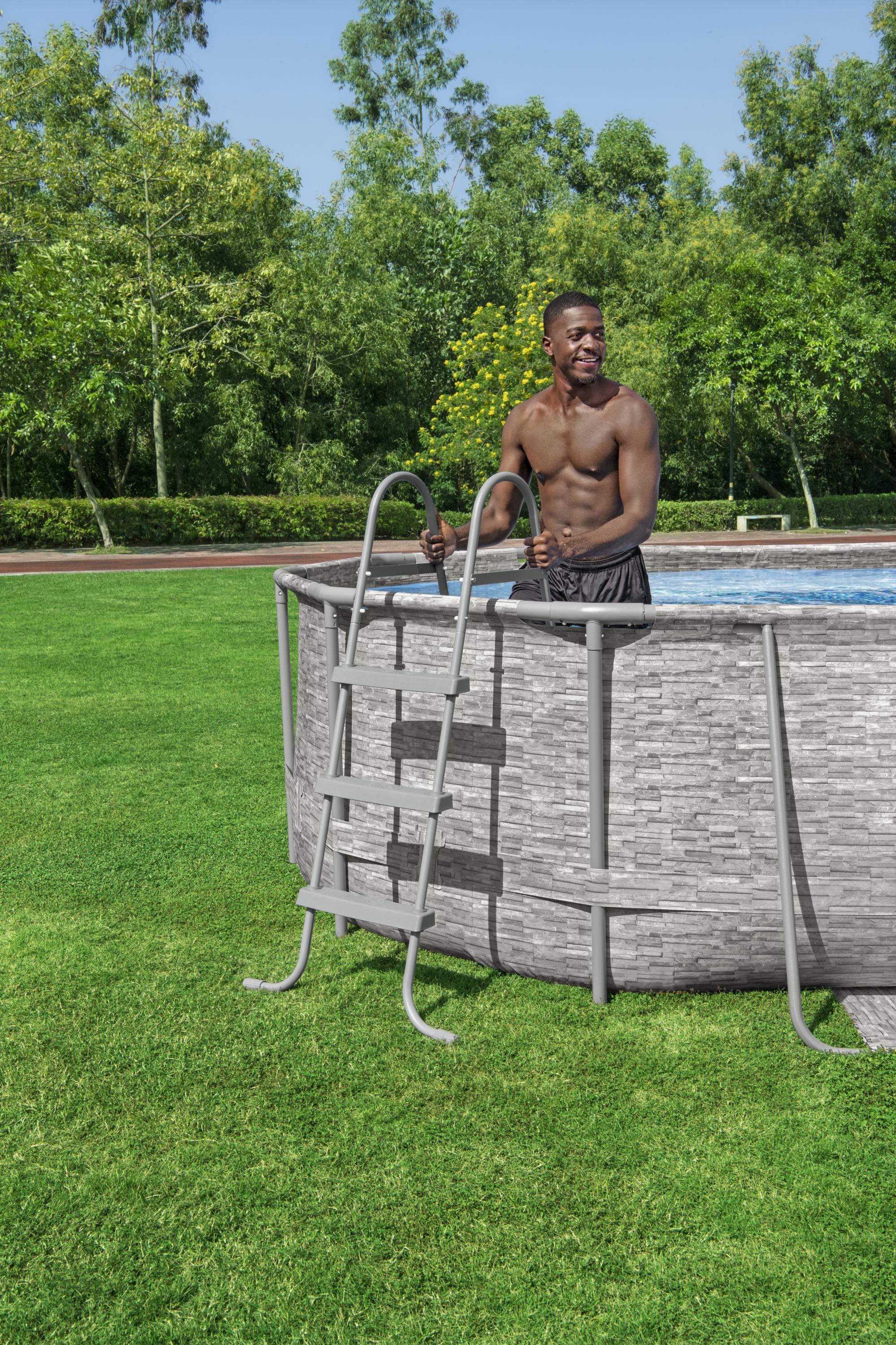 Bestway (56714) Oval Portable Swimming Pool Size-14ft x 8.20ft x 3.3ft - Image 8
