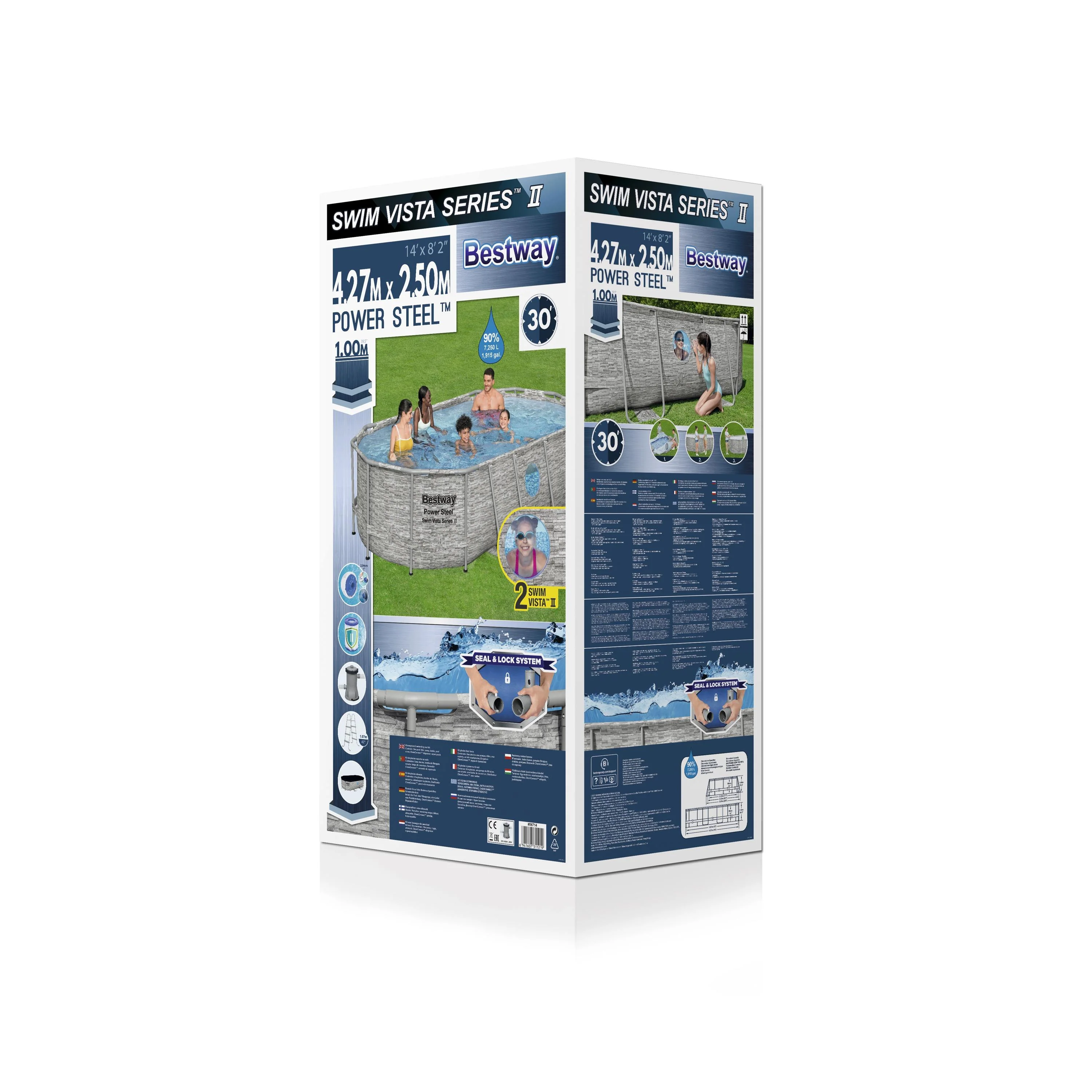 Bestway (56714) Oval Portable Swimming Pool Size-14ft x 8.20ft x 3.3ft - Image 9