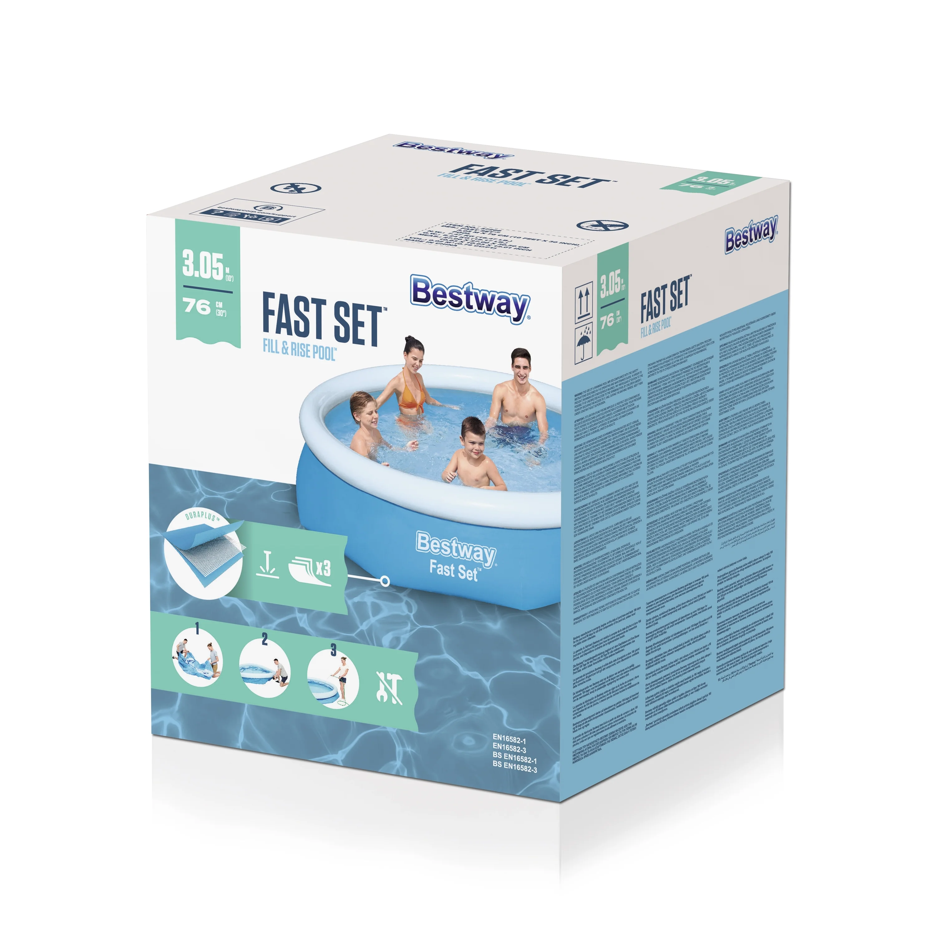 Bestway (57266) Fast Set™ 10 Ft x 30" Pool ( with INFLATION PUMP) - Image 4