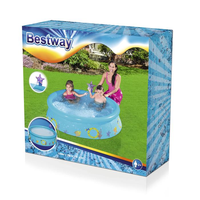 Bestway (57326) Portable Above Ground Fast Set Spray Pool For Kids 5ft x 1.24ft - Image 4
