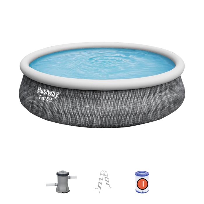 Bestway (57372) Above Ground Portable Fast Set Pool 15ft x 4 ft - Image 2