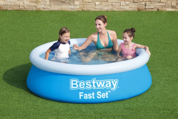 Bestway (57392) Fast Set Portable Swimming Pools For Kids And Adults 6ft x 2ft - Image 2