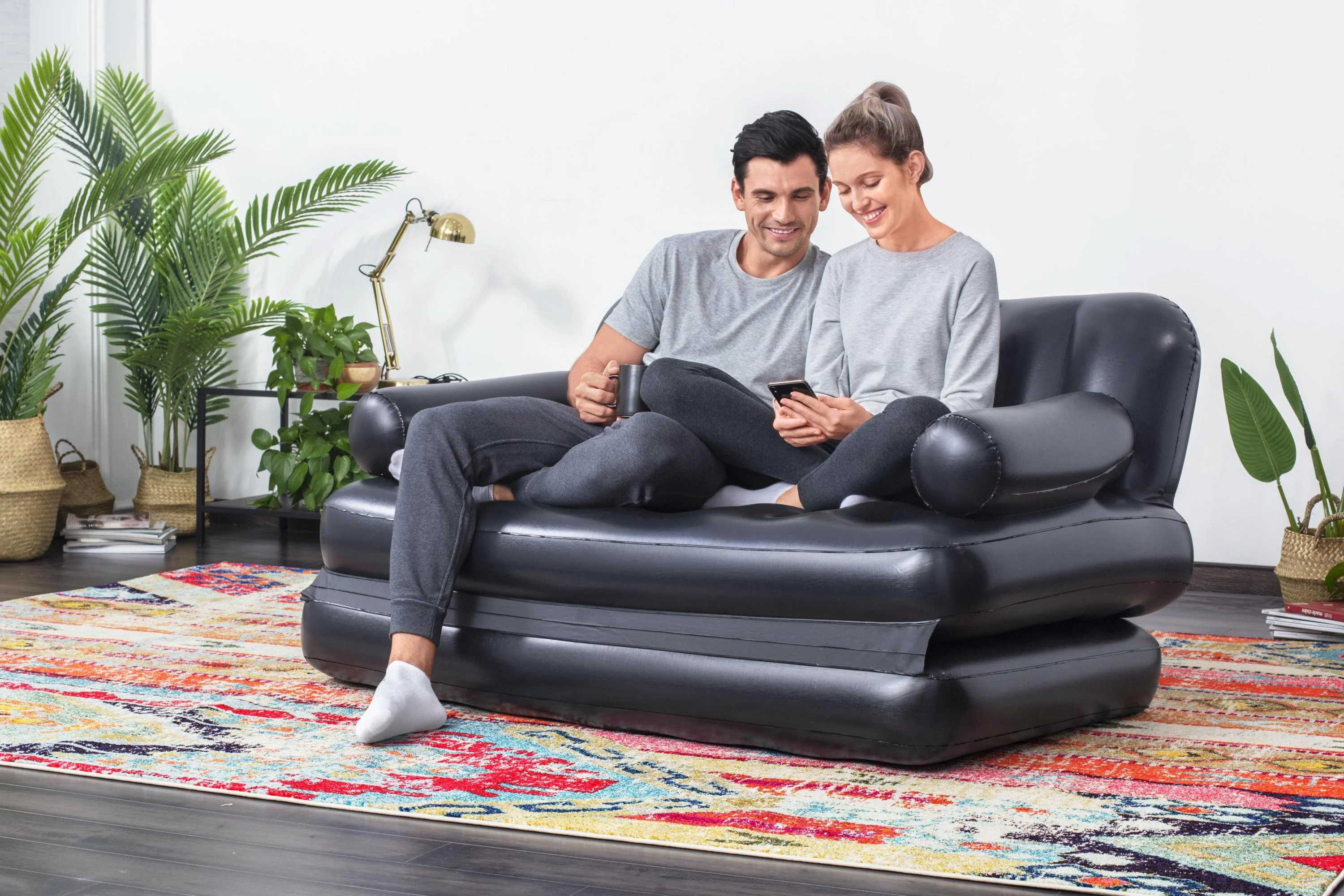 Bestway®74"x 60"x25"/1.88mx1.52mx64cm Multi-Max 5-in-1Air Couch with Sidewinder AC Air Pump - Image 4