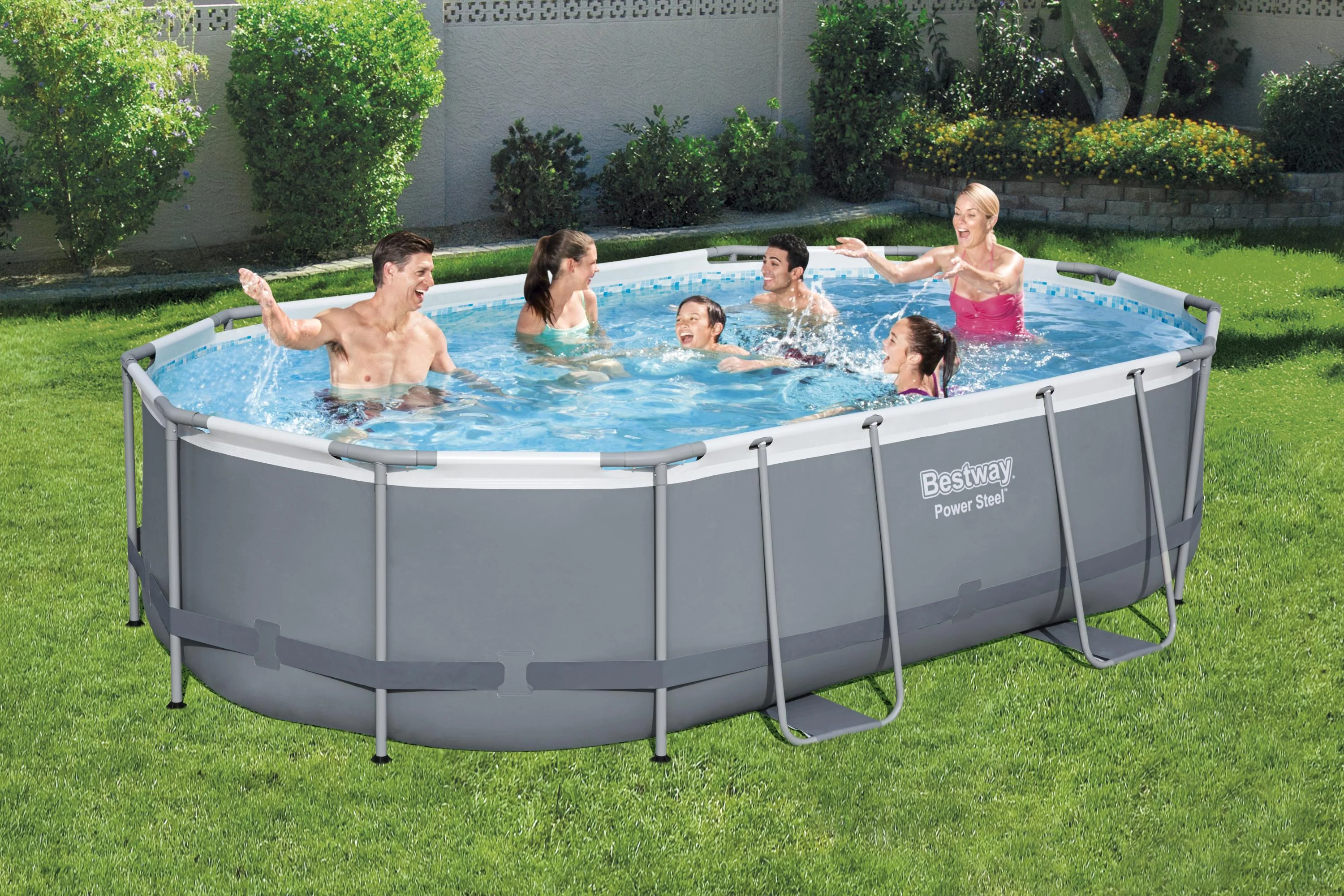 Bestway (56448) Above Ground Portable Swimming Pool For Family 16.01ft x 10ft x 3.51ft/ 4.88m x 3.05m x 1.07m For Kids And Adults - Image 2