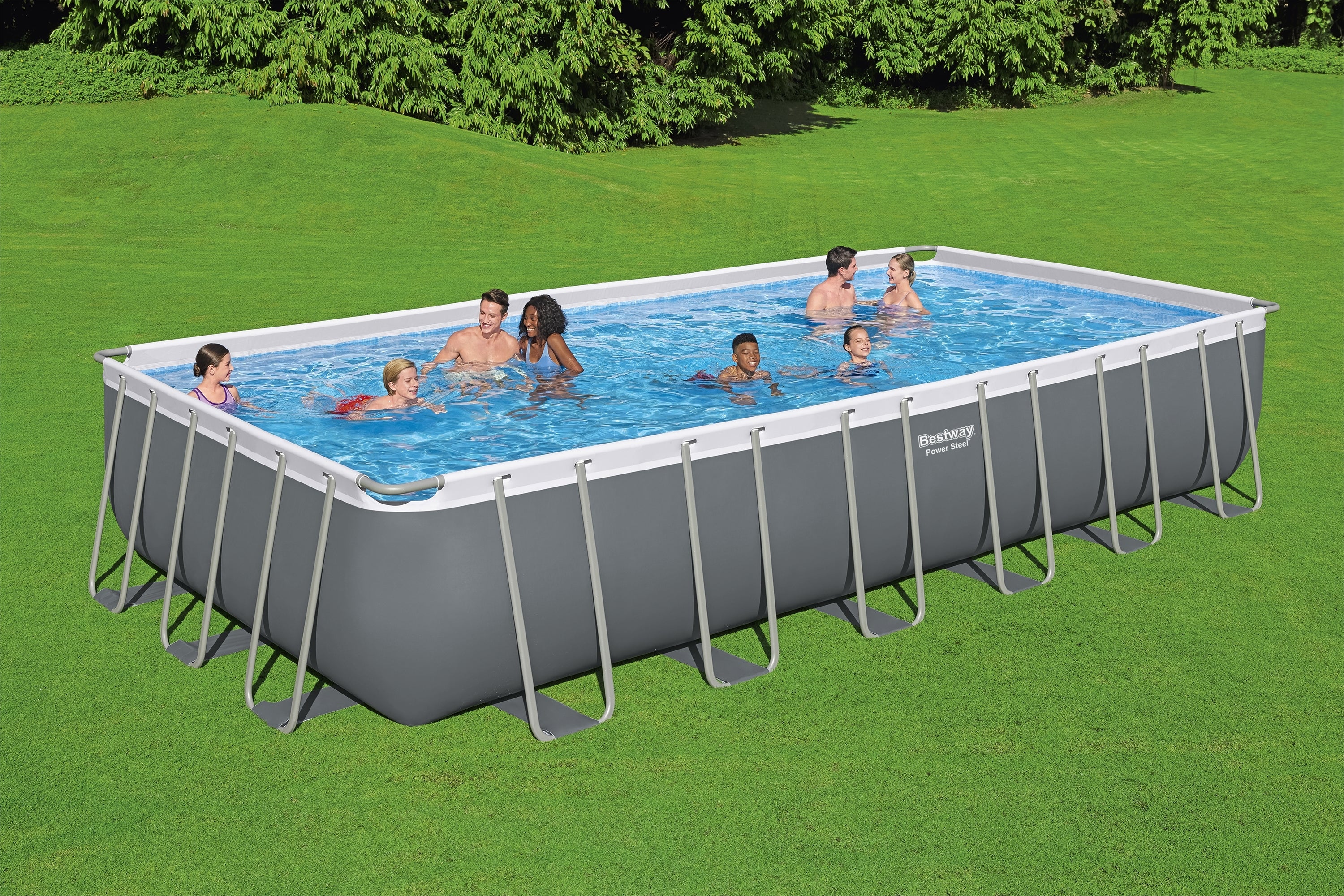 Bestway (56475) Above Ground Portable Swimming Pool 24ftx12ftx4.33ft/7.32m x 3.66m x 1.32m - Image 2