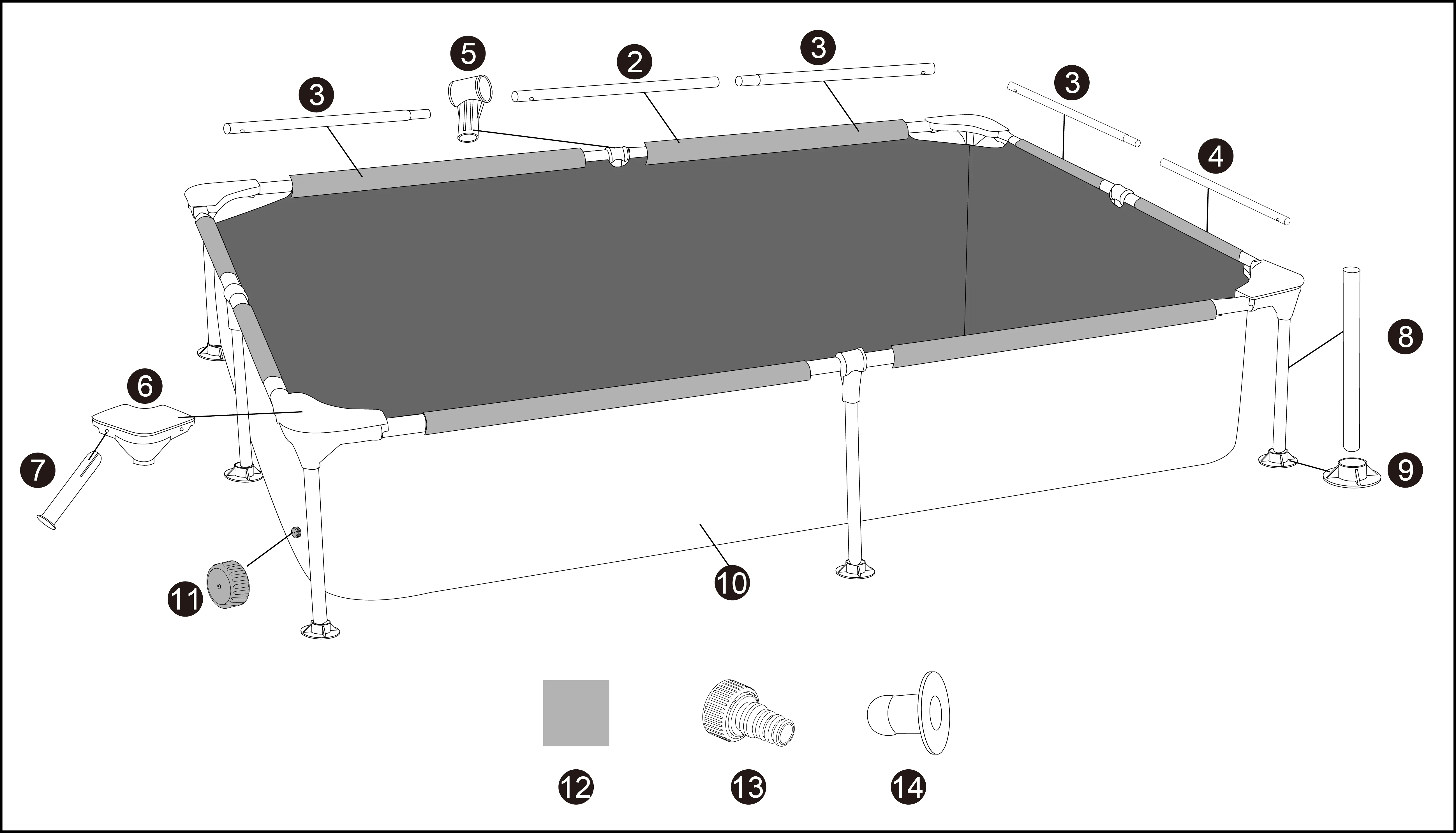 Bestway  56401 Portable Swimming Pool For Adults 7'3" x 59" x 17"/7.2 ft x 4.9 ft x 1.4 ft - Image 4