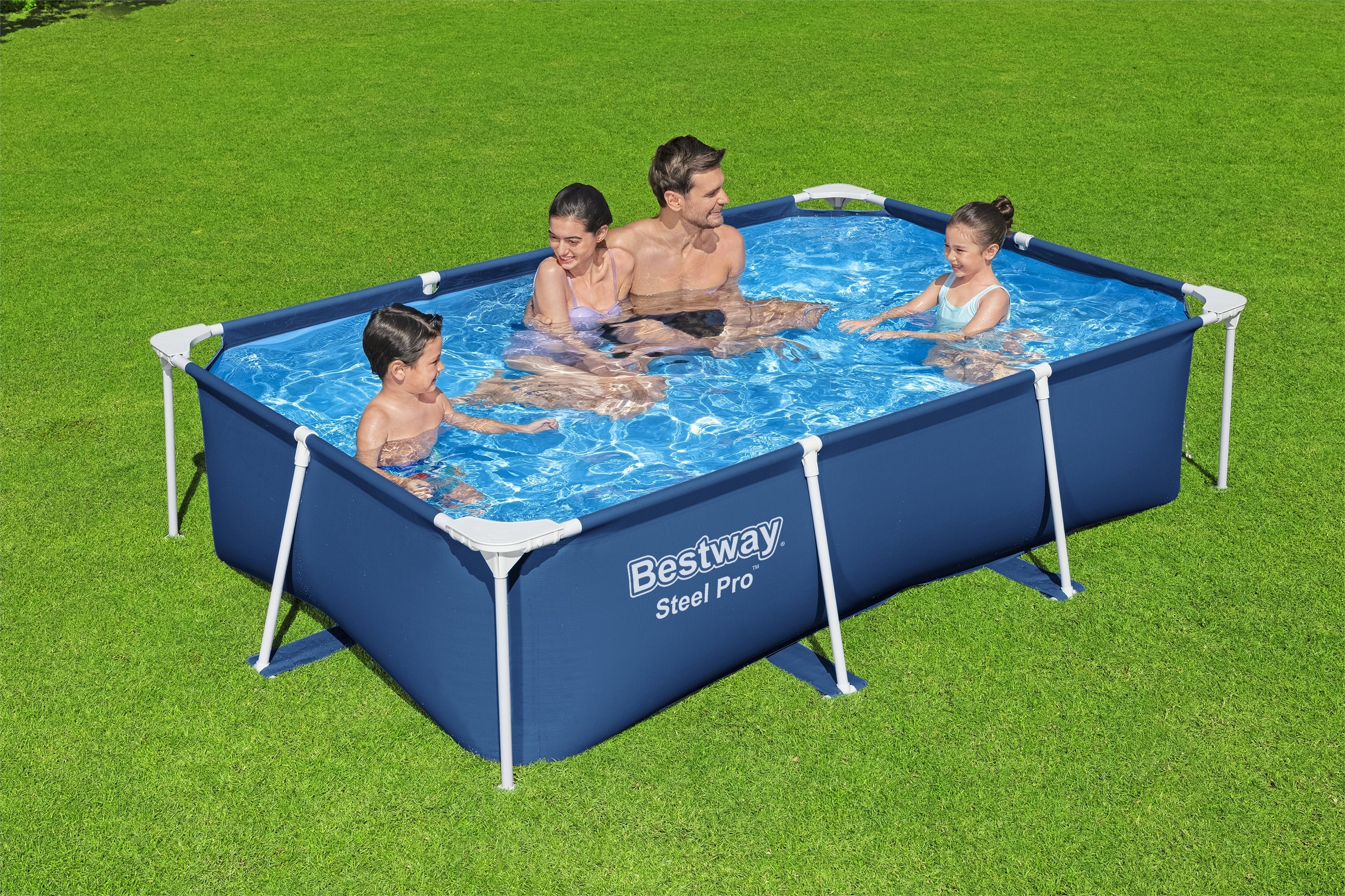Bestway (56403) Above Ground Portable Swimming Pool 8.49ft x 5.57ft x 2ft/2.59m x 1.70m x 61cm Pool For Kids And Adults - Image 3