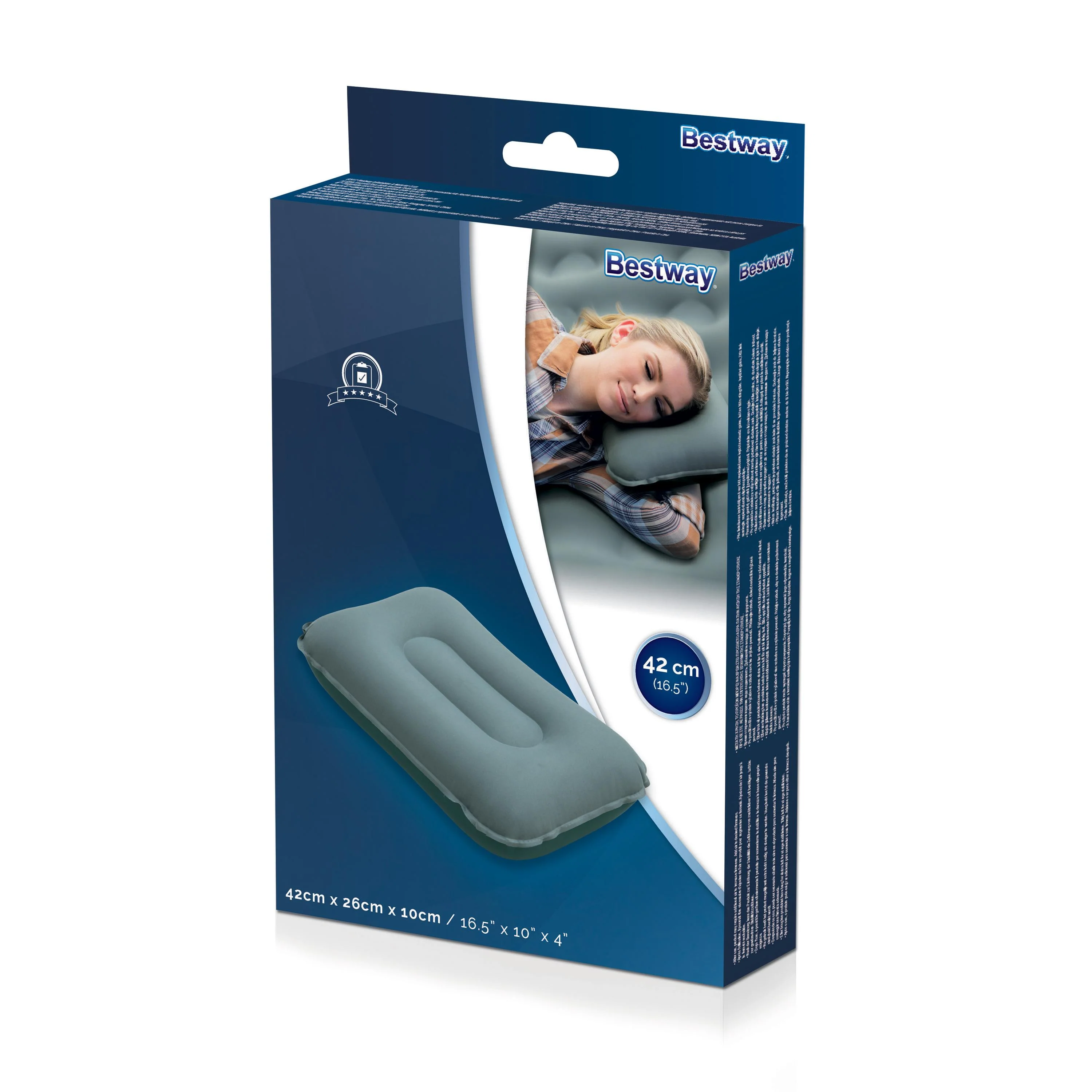 Bestway (67121) Inflatable Air Camp Pillow 1.37ft x 0.85ft x 0.32ft/42cm x 26cm x 10cm - Image 8