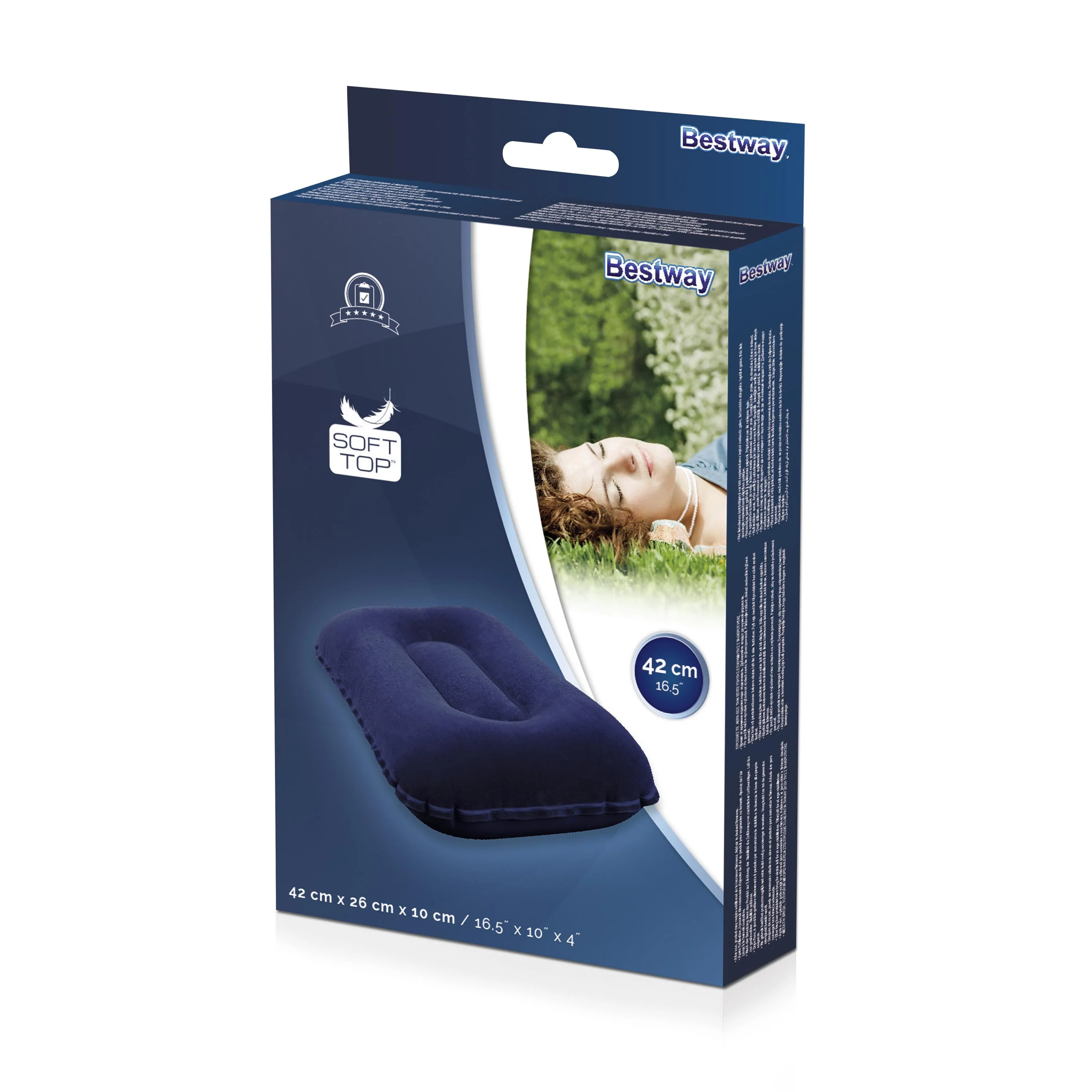 Bestway (67173) Inflatable Air Camp Pillow 1.3ft x 0.8ft x 0.3ft /42cm x 26cm x 10cm - Image 5