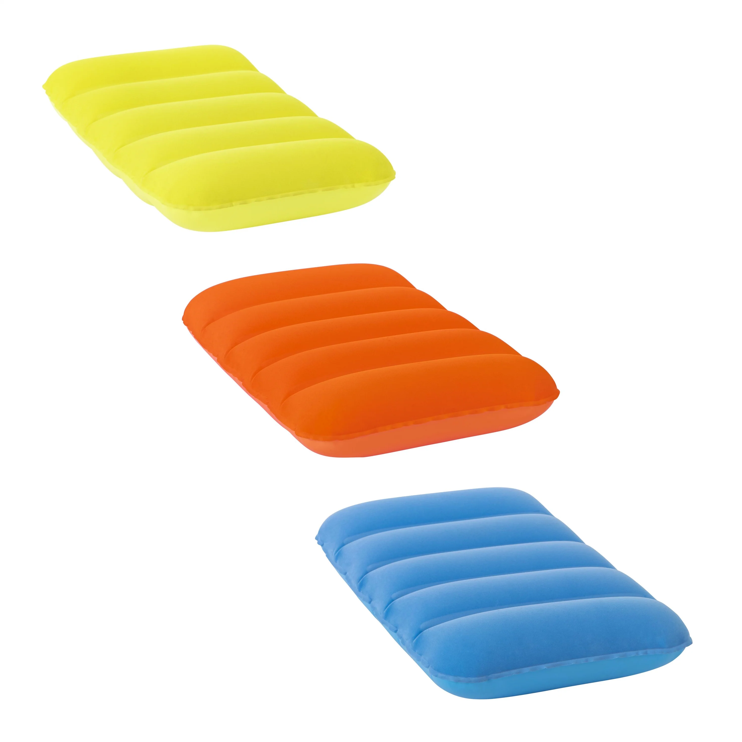 Bestway (67485) Flocked Air Travel Pillow 1.2ft x 0.7ft x 0.2ft /38cm x 24cm x 9cm