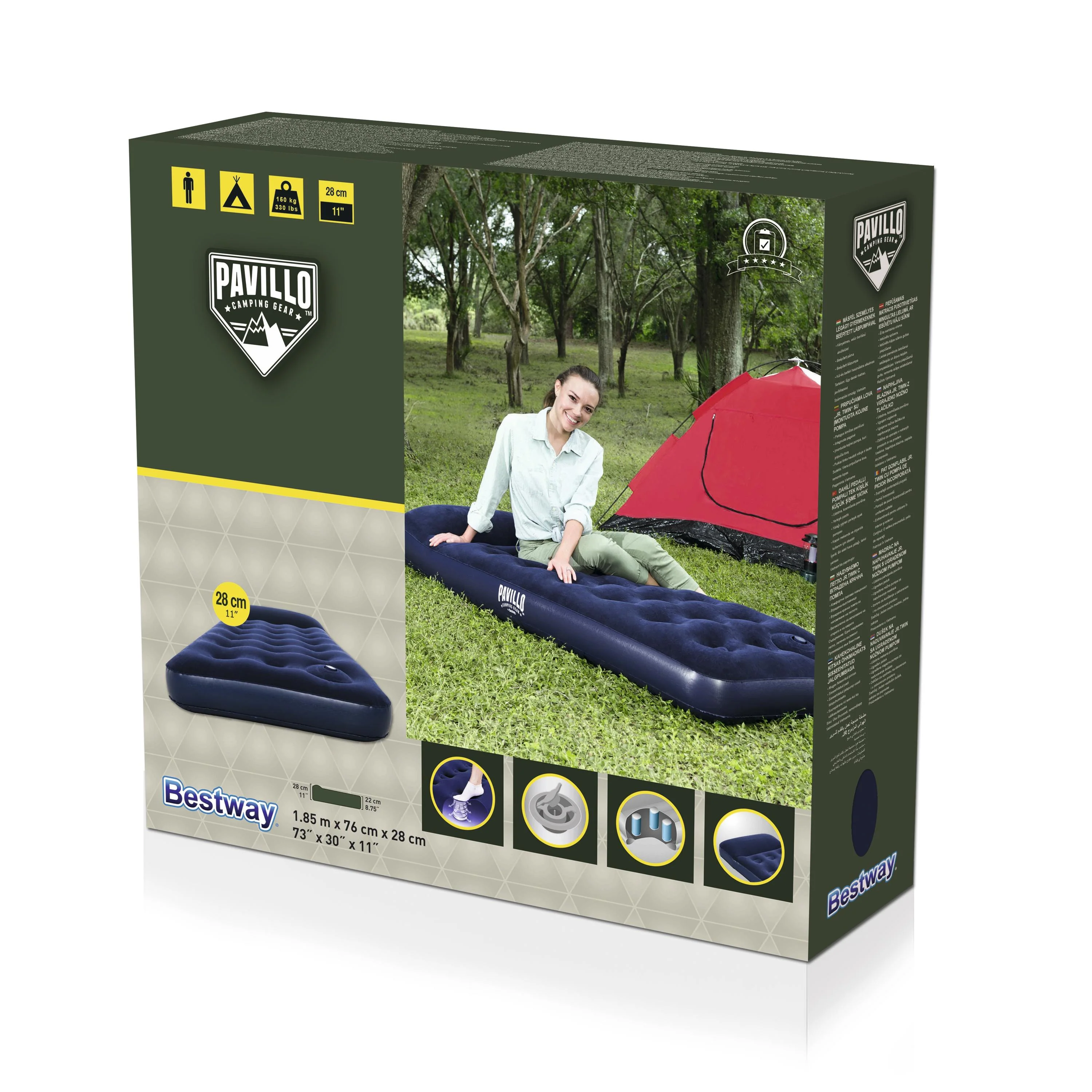 Bestway (67223) Airbed Built in Foot Pump 6.0ft x2.4ft x0.9ft /1.85m x 76cm x 28cm - Image 8