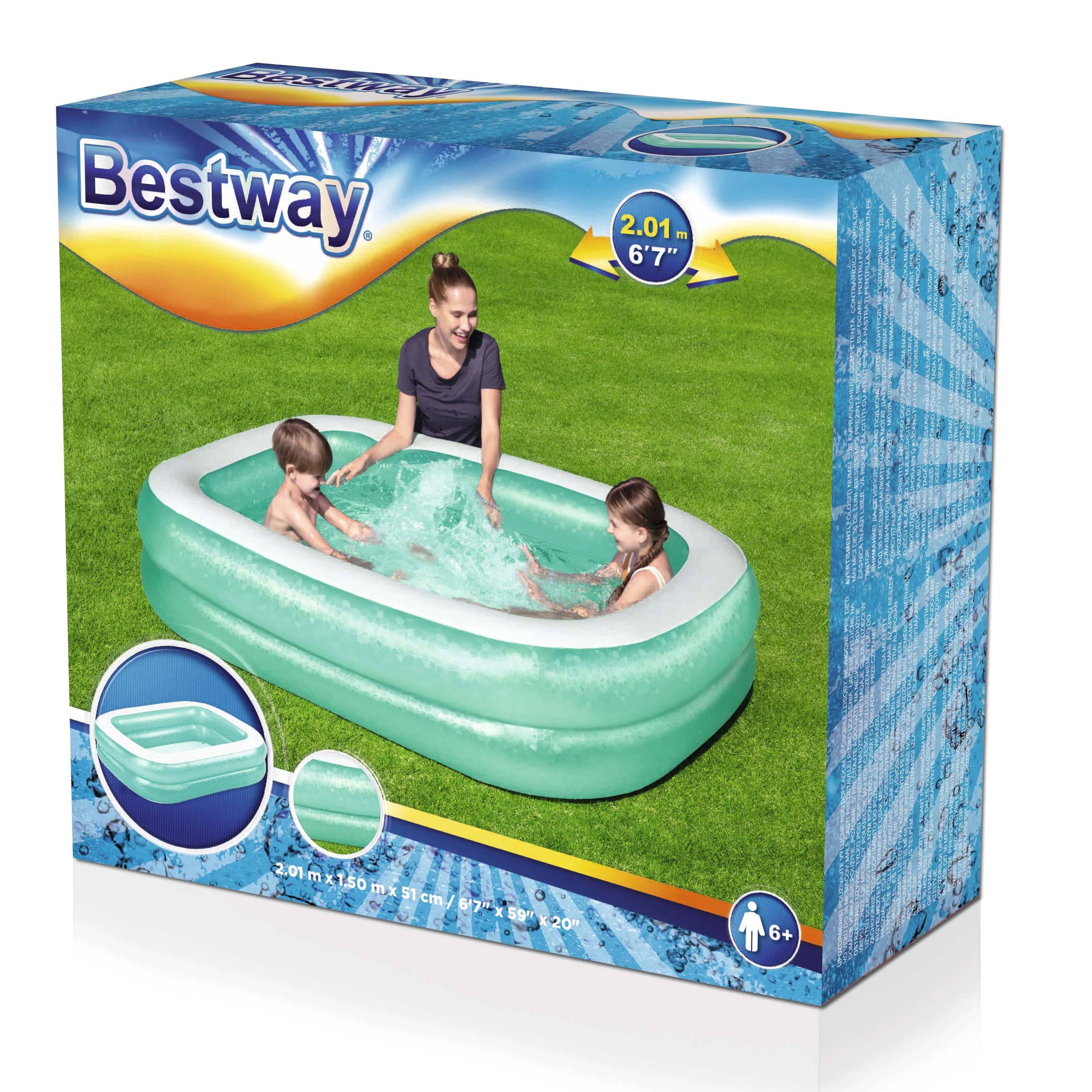Bestway 54005 inflatable family Pool 6.7 ft x 5ft x 20" - Image 4