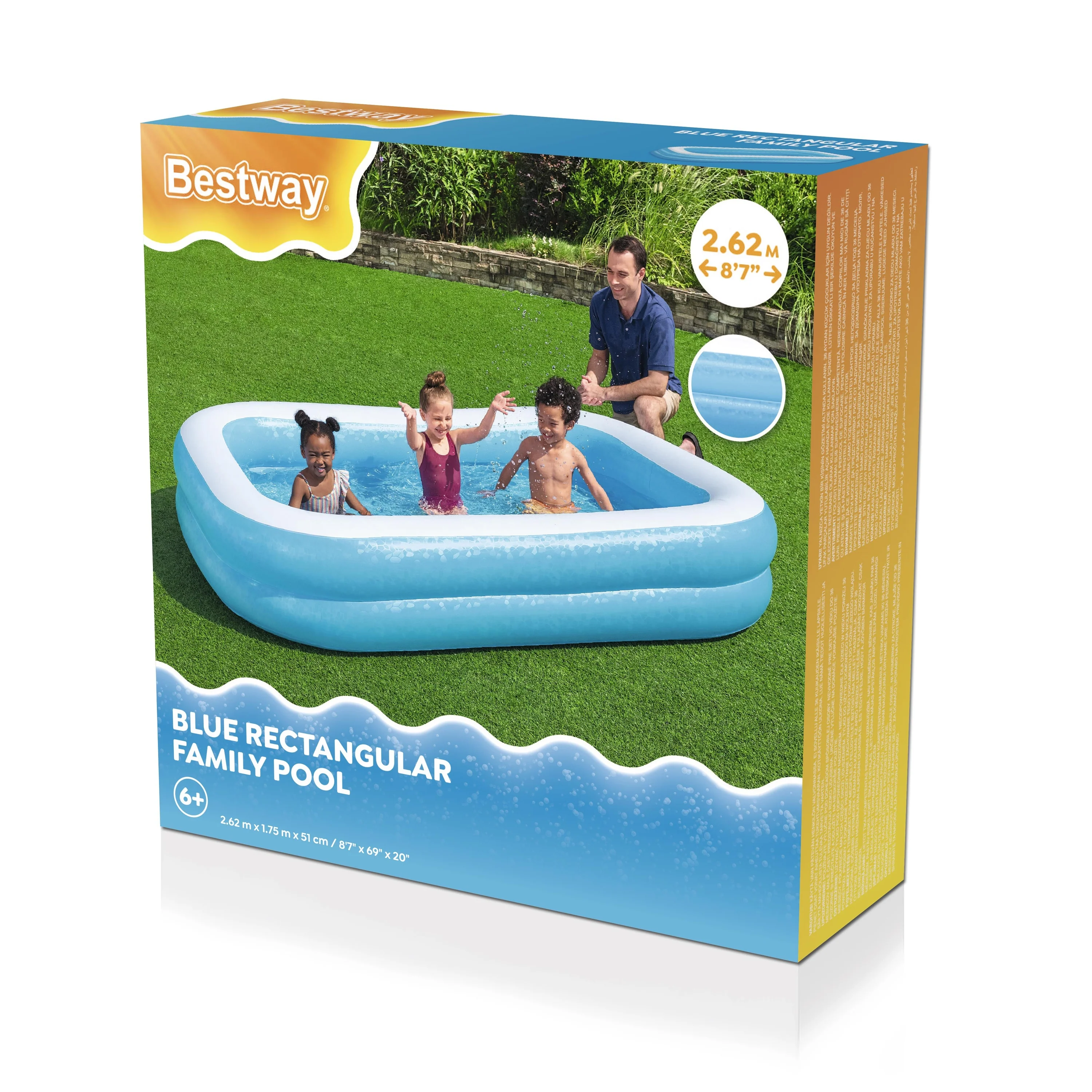 54006 Bestway 8.7Ft  inflatable pool With Free electric Air Pump - Image 5