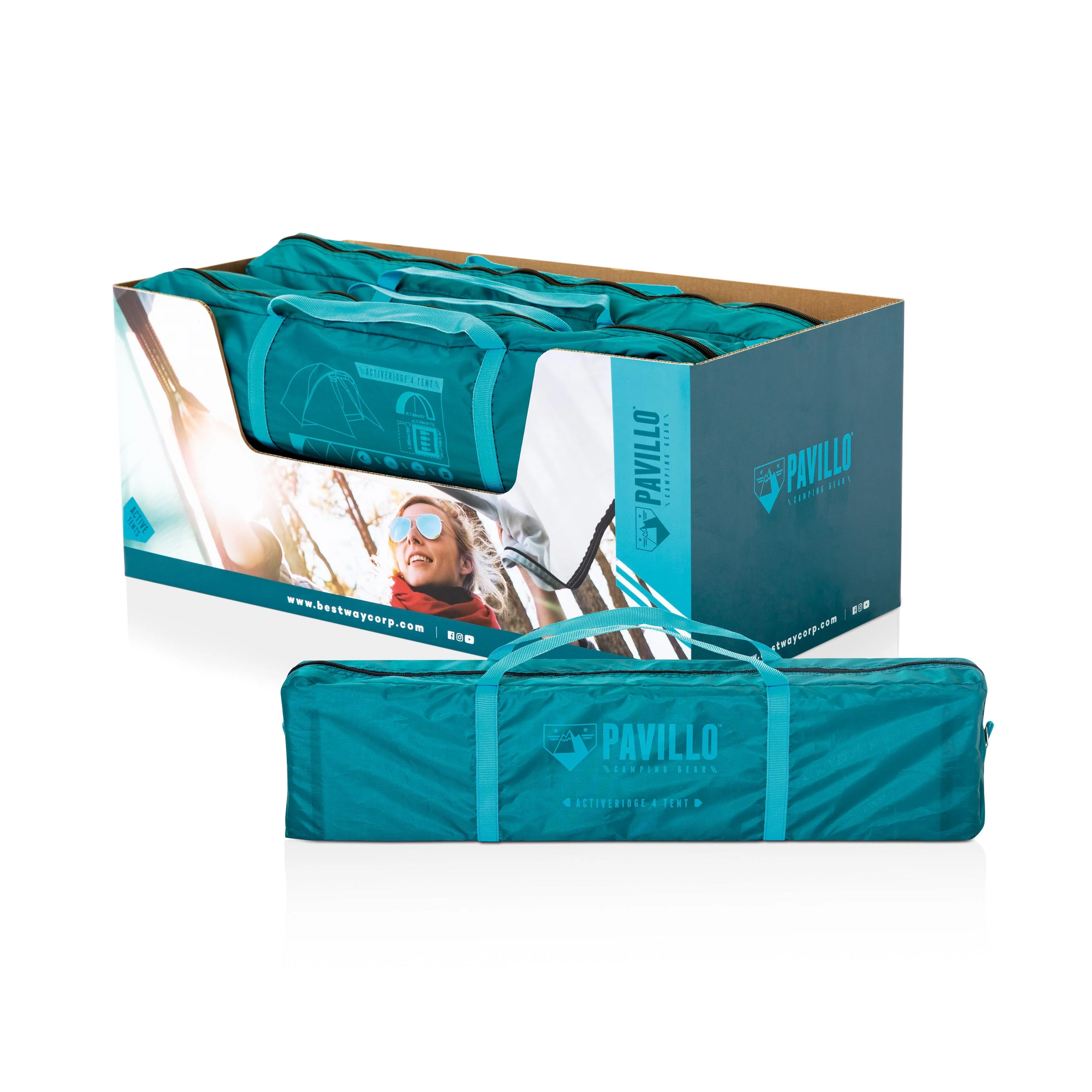 Bestway (68091)Activeridge 4 Tent(6'11"+39")x7'10"x51"/(2.10m+1.00m)x2.40mx1.30m - Image 7