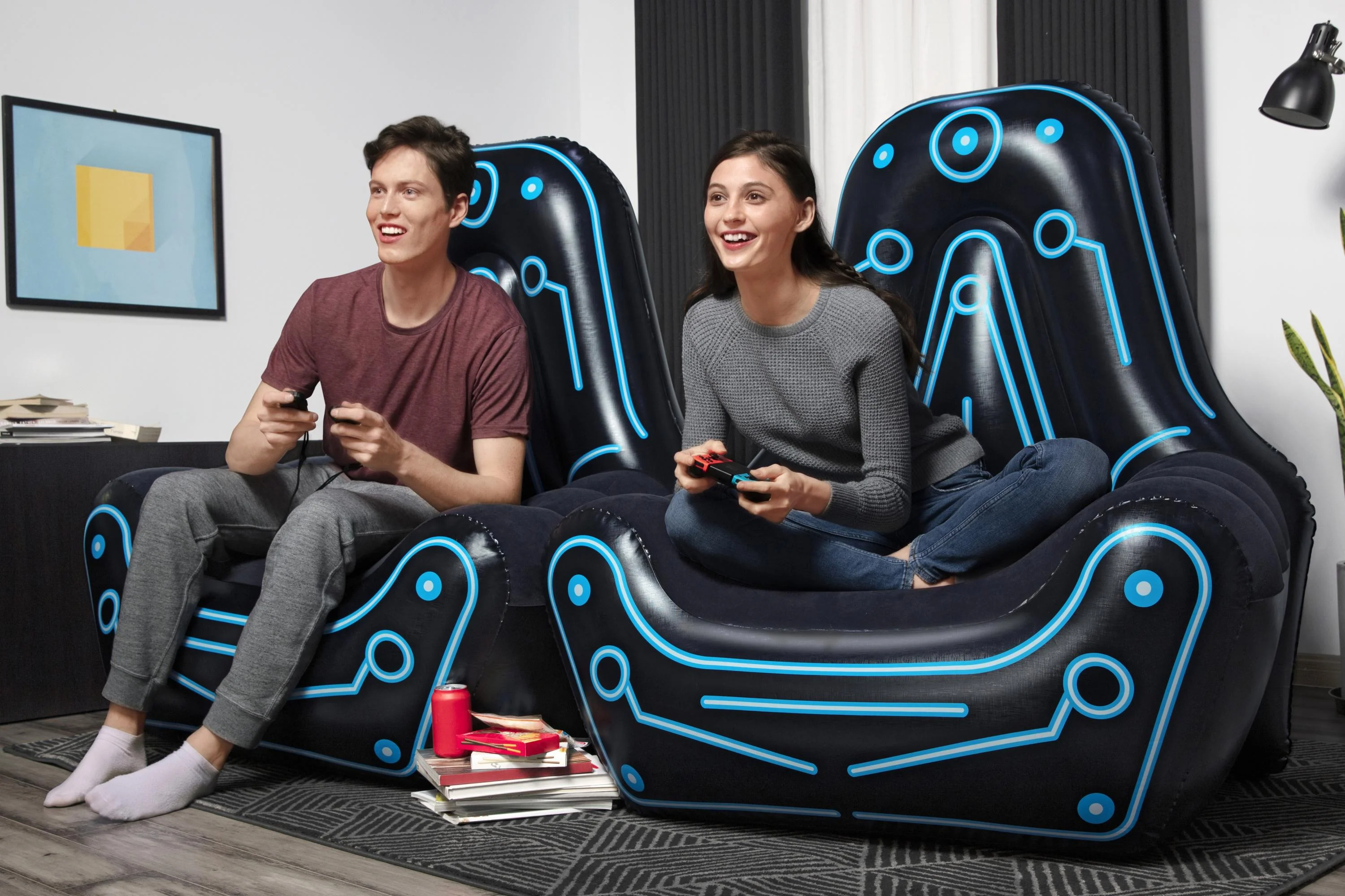 Bestway (75077) Portable Mainframe Air Chair 3.6ft x 3.2ft x 4.1ft /1.12m x 99cm x 1.25m
