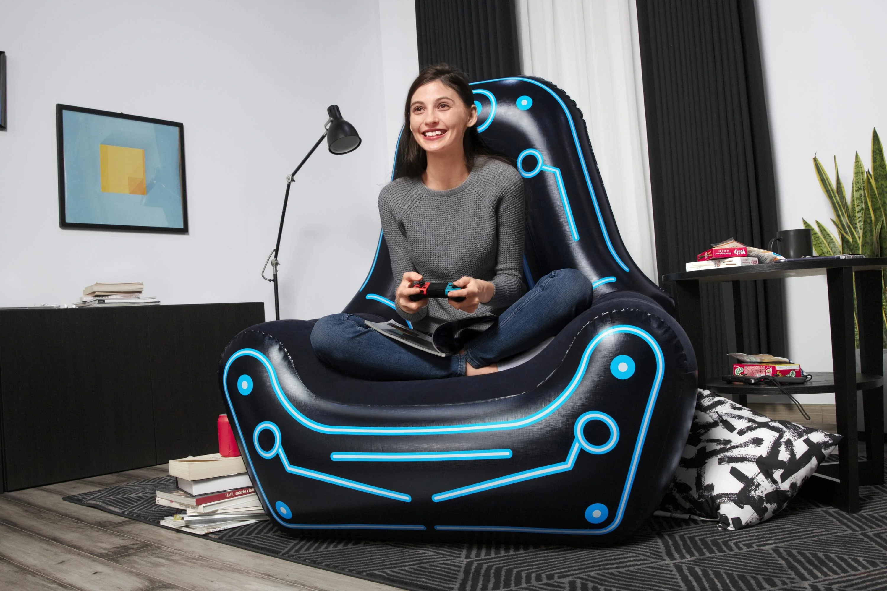 Bestway (75077) Portable Mainframe Air Chair 3.6ft x 3.2ft x 4.1ft /1.12m x 99cm x 1.25m - Image 5