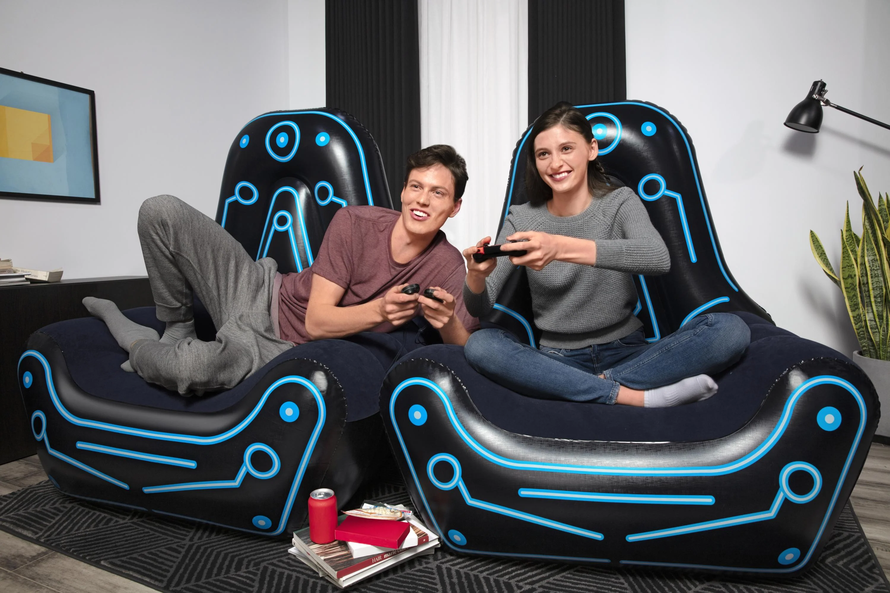 Bestway (75077) Portable Mainframe Air Chair 3.6ft x 3.2ft x 4.1ft /1.12m x 99cm x 1.25m - Image 6
