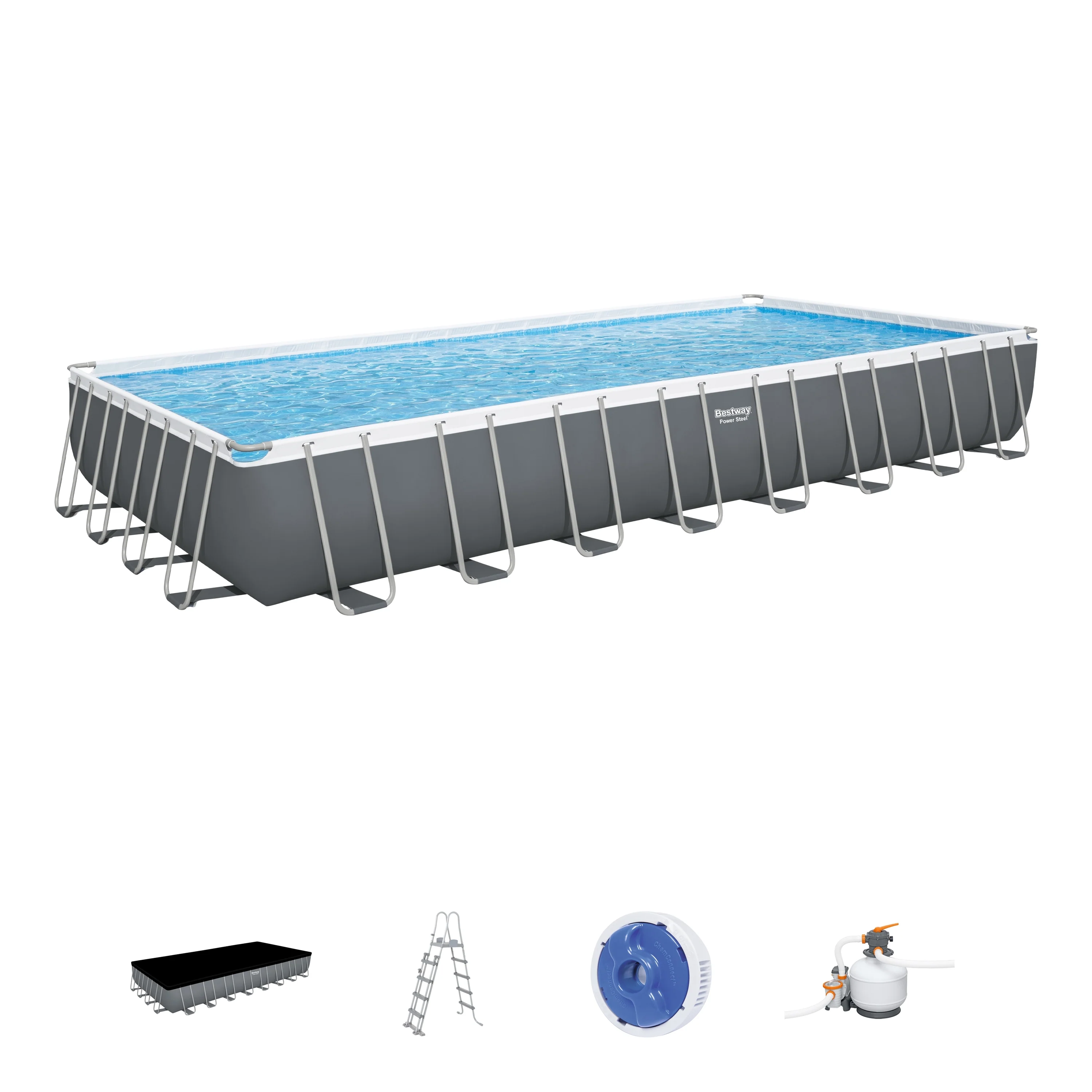 Bestway (56623) Above Ground Portable Swimming Pool Set For Adults 31.3 ft x 16 ft x 4.3 ft / 9.56m x 4.88m x1.32m - Image 2