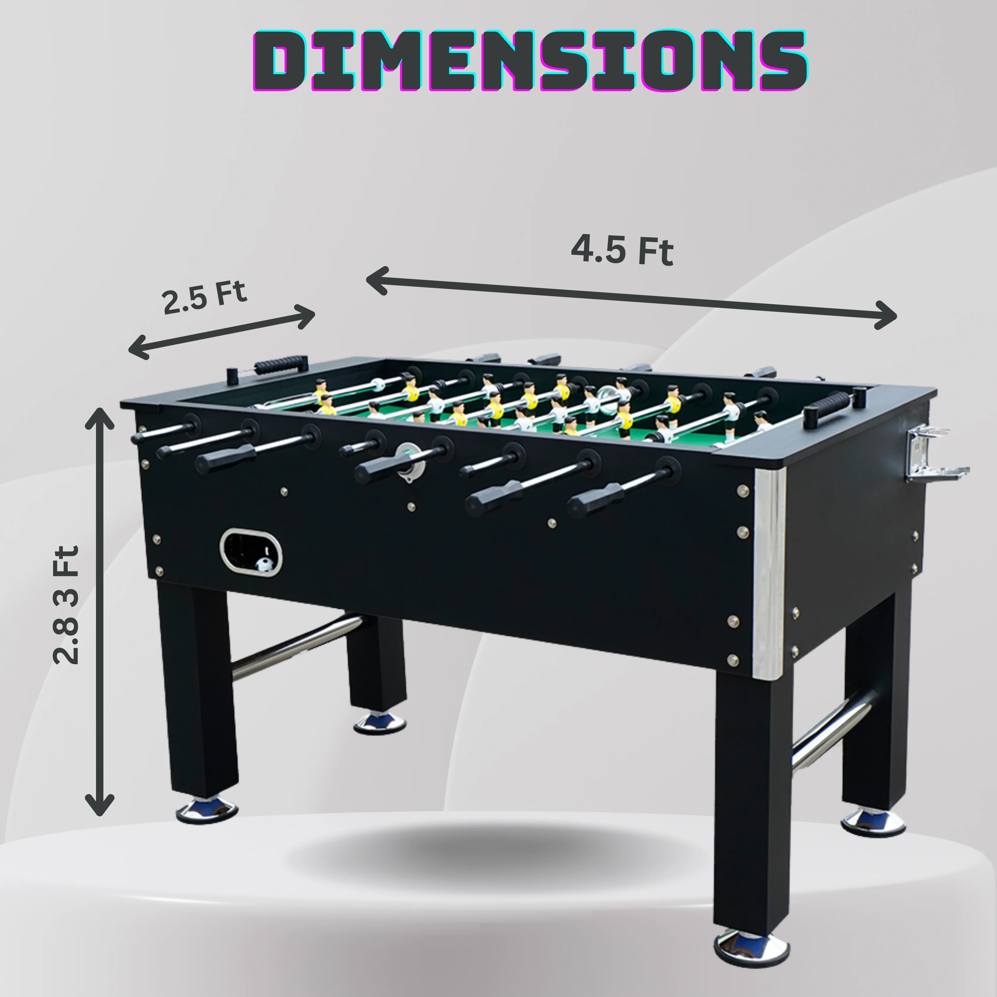 Foosball Game table ( Black Panther Edition) 4.50 ft x 2.50 ft x 2.83 ft - Image 2