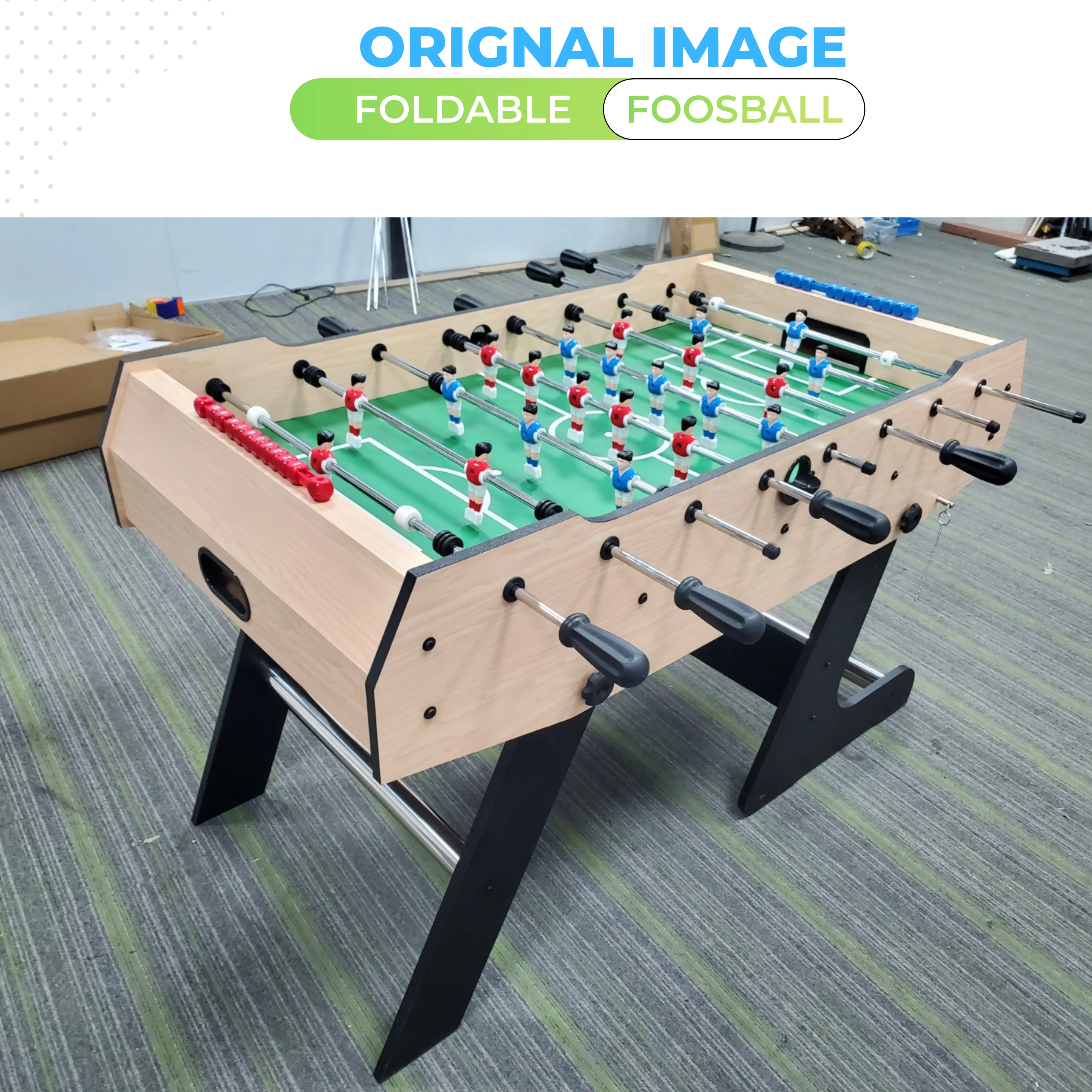 Foosball Table Fold ( Space Saver) (4.50 ft x 2.42 ft x 2.67 ft) - Image 4